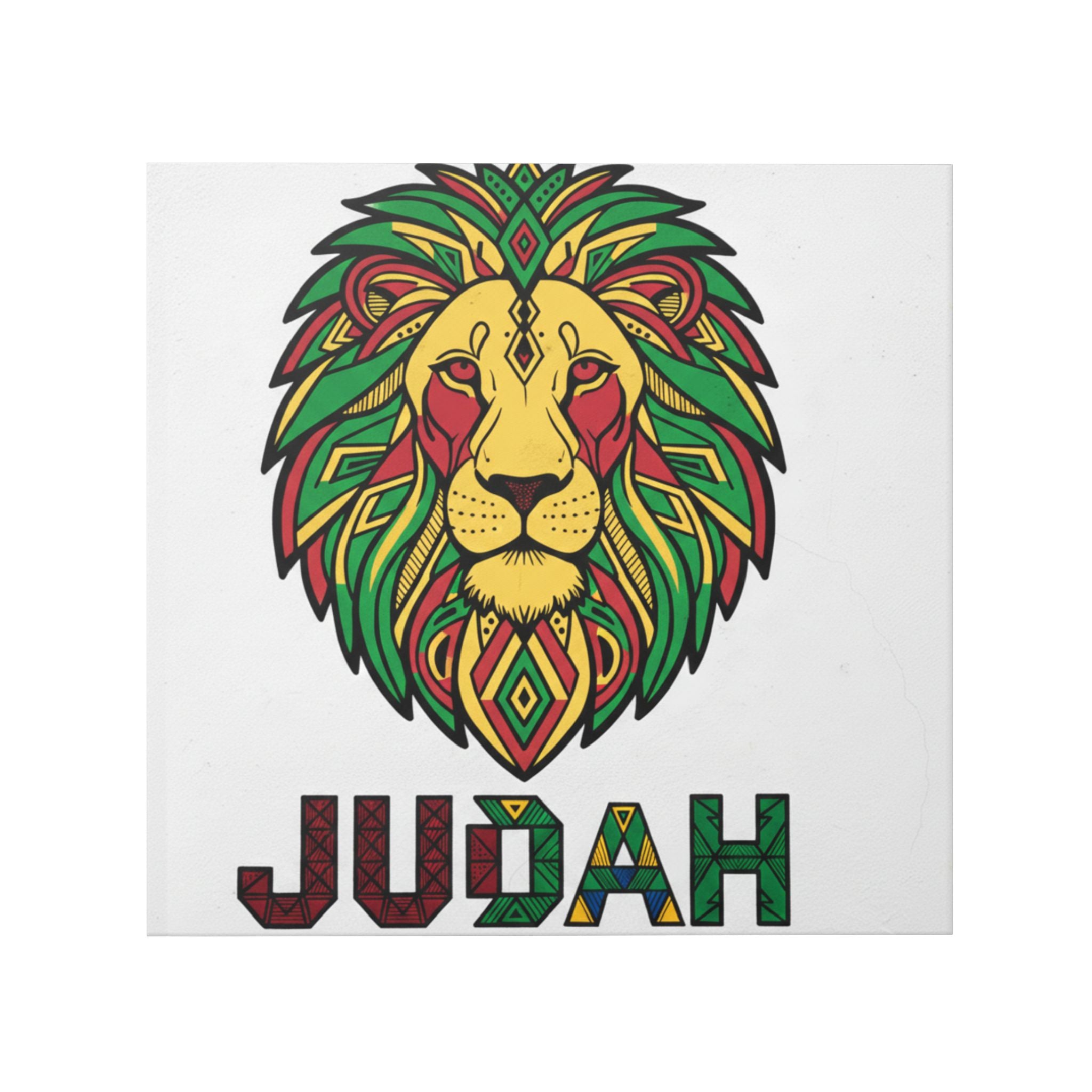 Hardcover Coloring Book — Judah Lion Rasta Design (Bold Reggae Colors)