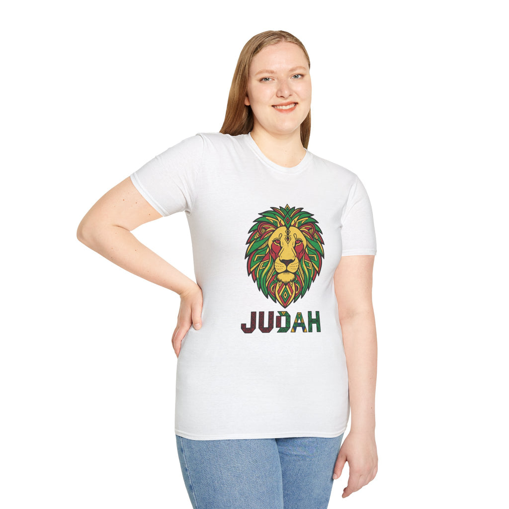 Judah Lion T-Shirt — Rasta Lion Graphic Tee (Reggae Colors)