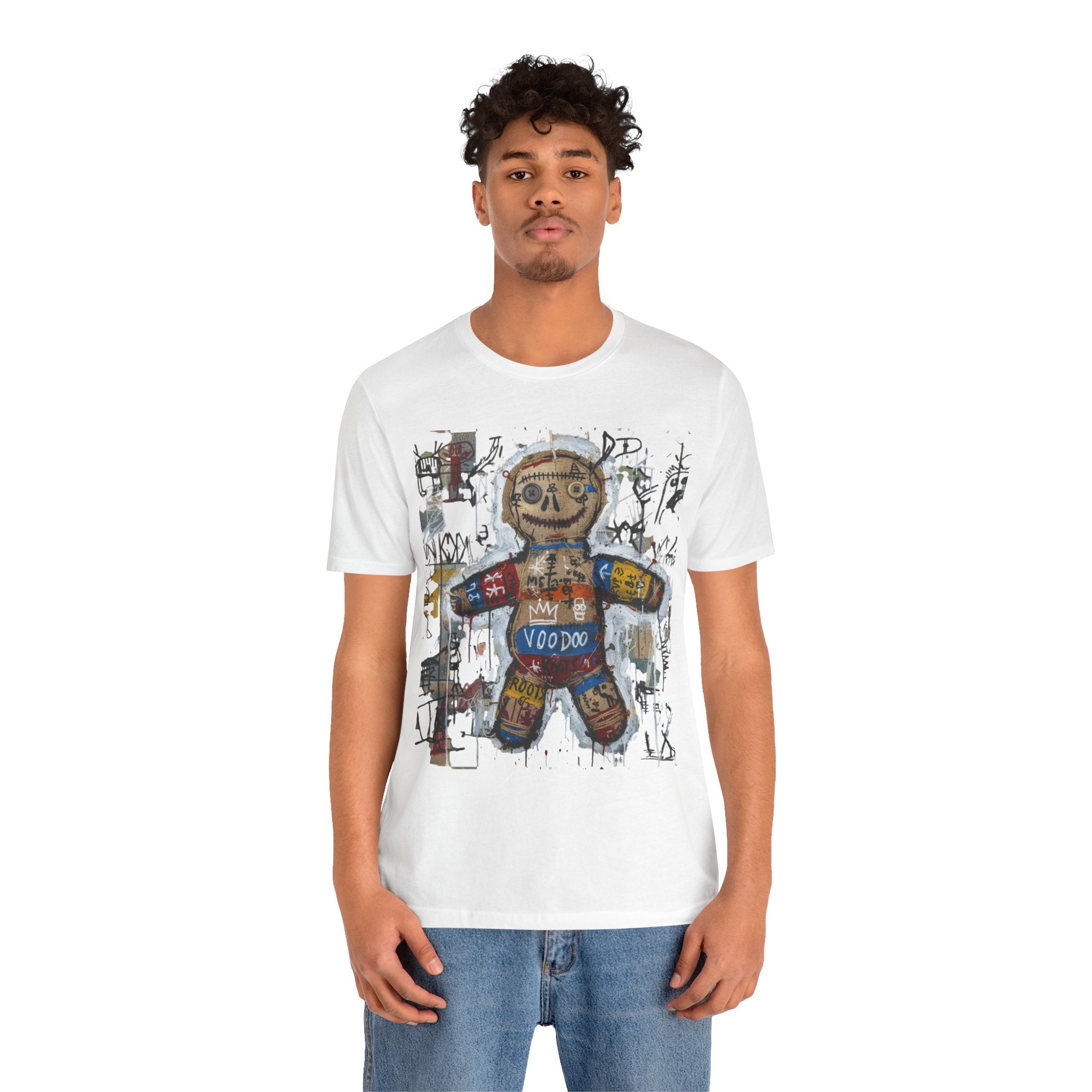 Voodoo Doll Graphic Tee — Tribal Street Art T‑Shirt