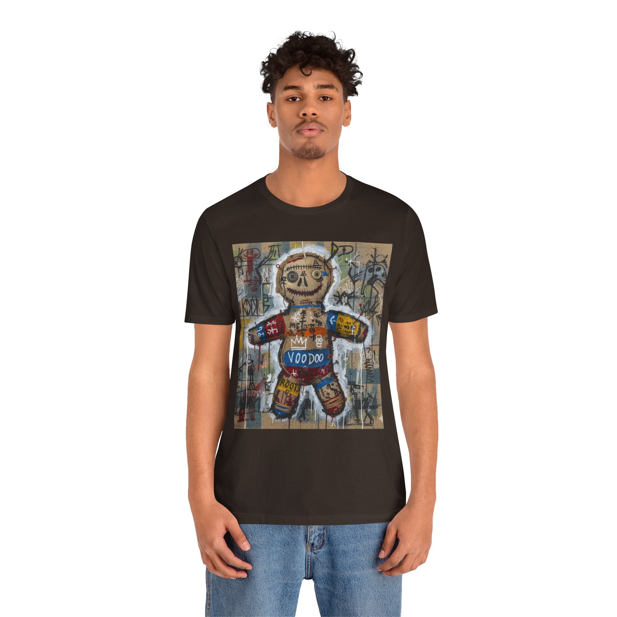 Voodoo Doll Graphic Tee — Tribal Street Art T‑Shirt