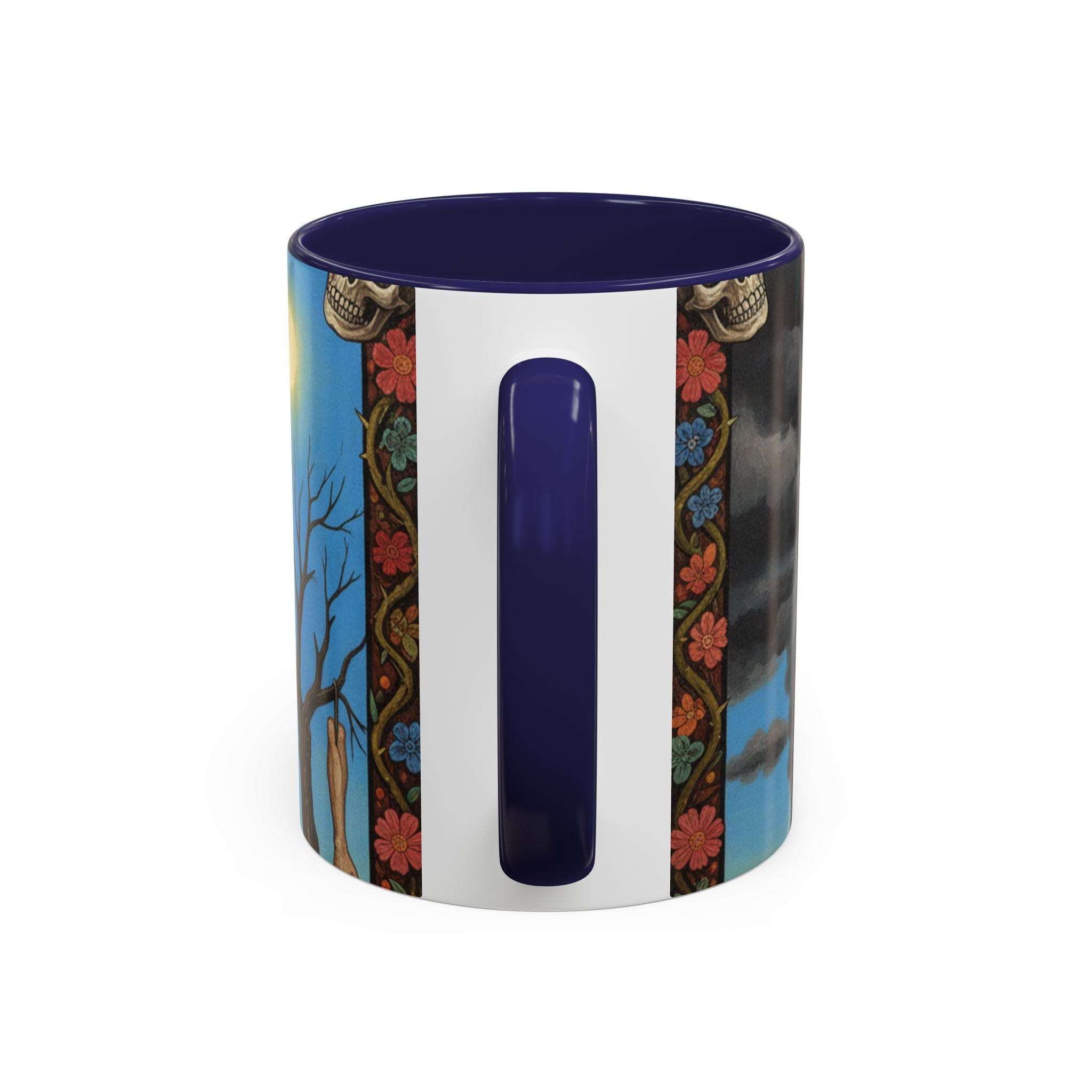 Surreal Folk Art Accent Mug — Cow Deity Holding Heart (11/15oz)