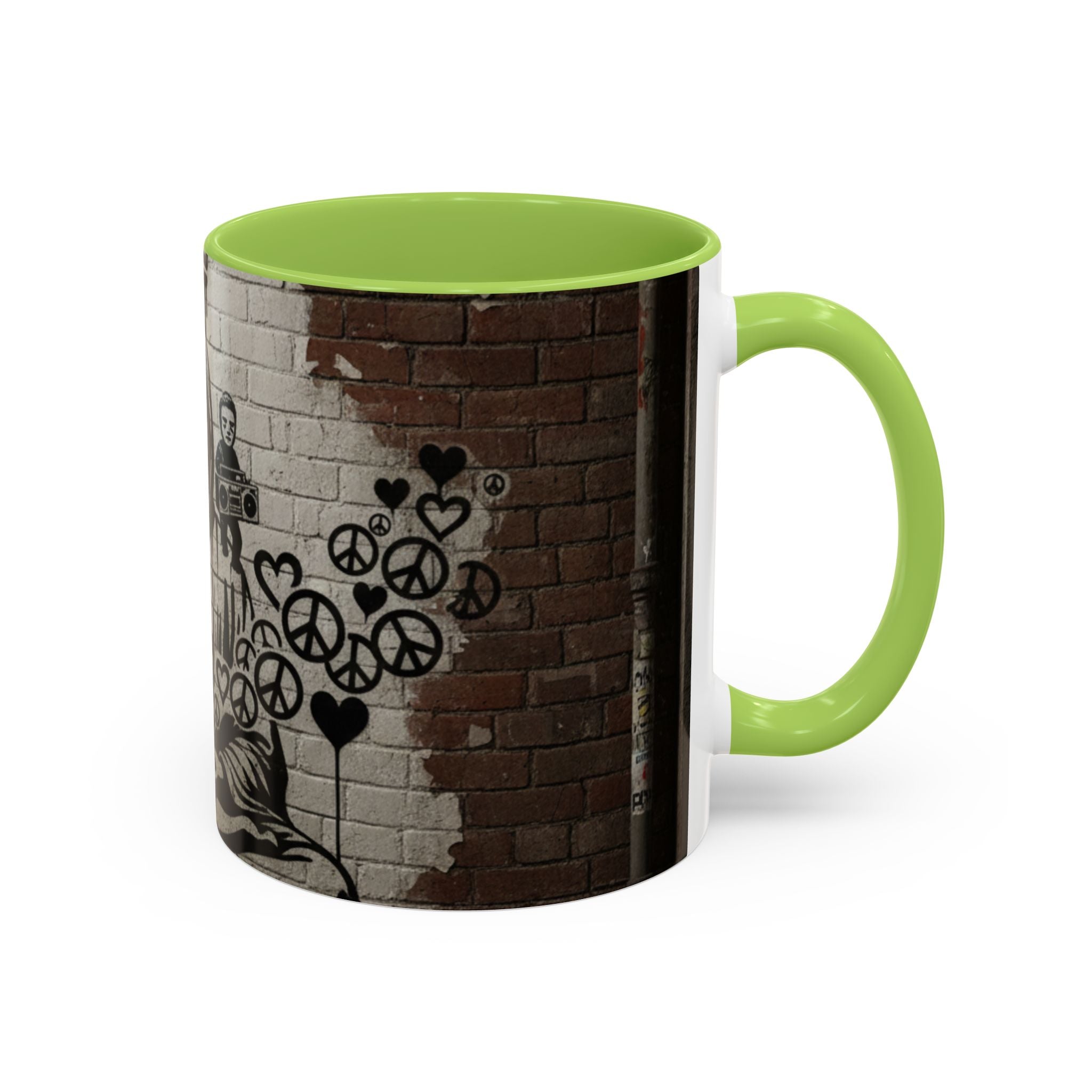 Buddha Street Art Accent Coffee Mug — Graffiti Meditation Design