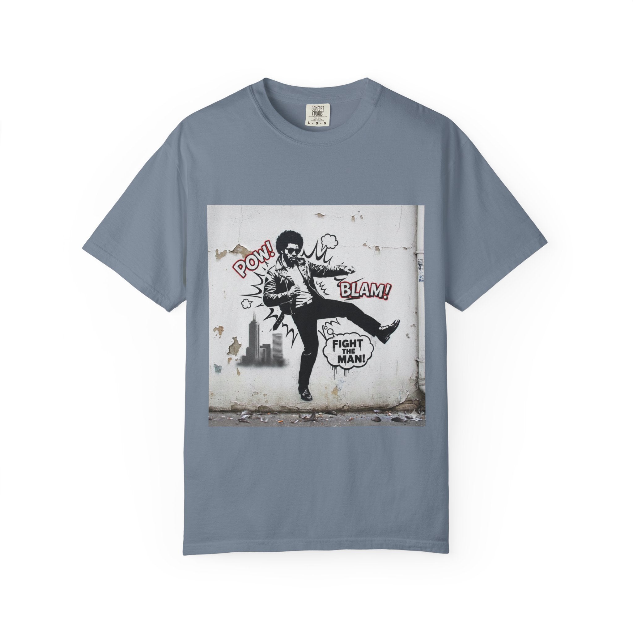 Fight the Man Graphic T-Shirt — Retro Comic Street Art Tee