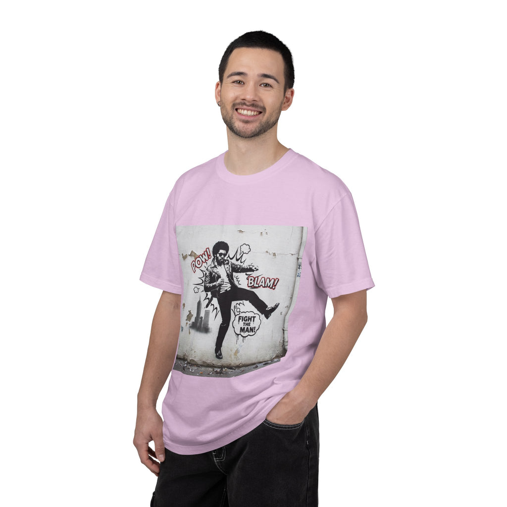 Fight the Man Graphic T-Shirt — Retro Comic Street Art Tee