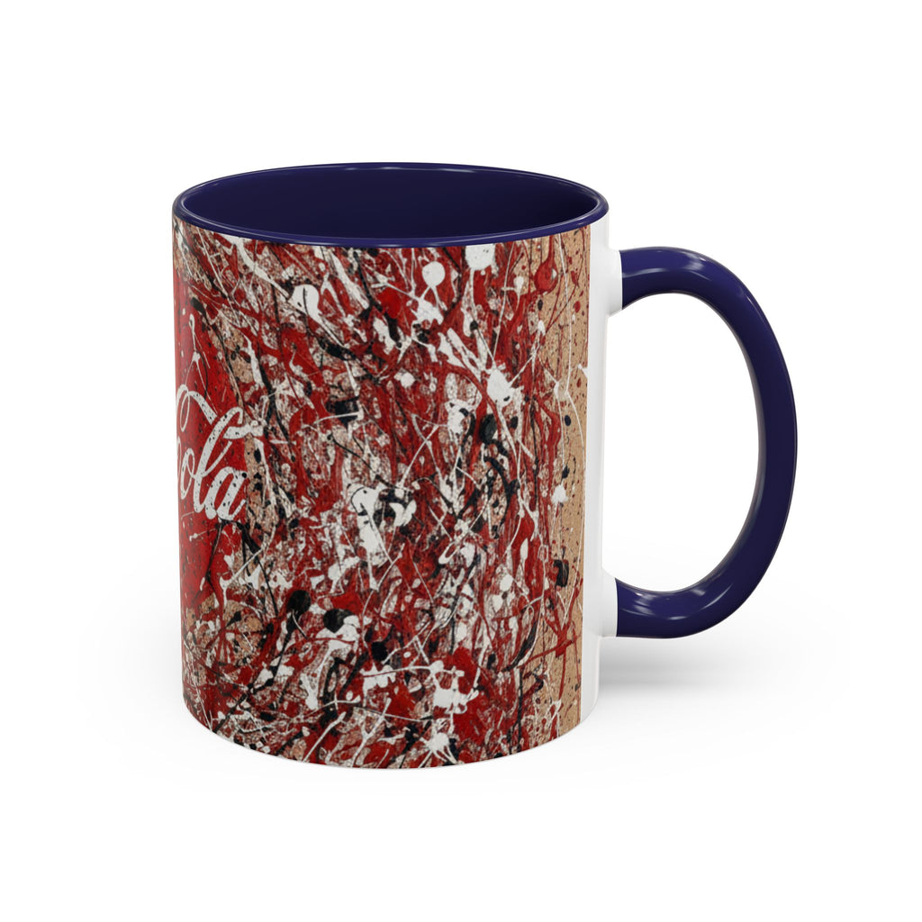 Coffee Mug - Red Abstract Logo Splash Accent Mug (11/15oz)
