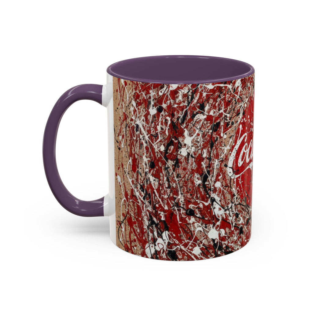 Coffee Mug - Red Abstract Logo Splash Accent Mug (11/15oz)