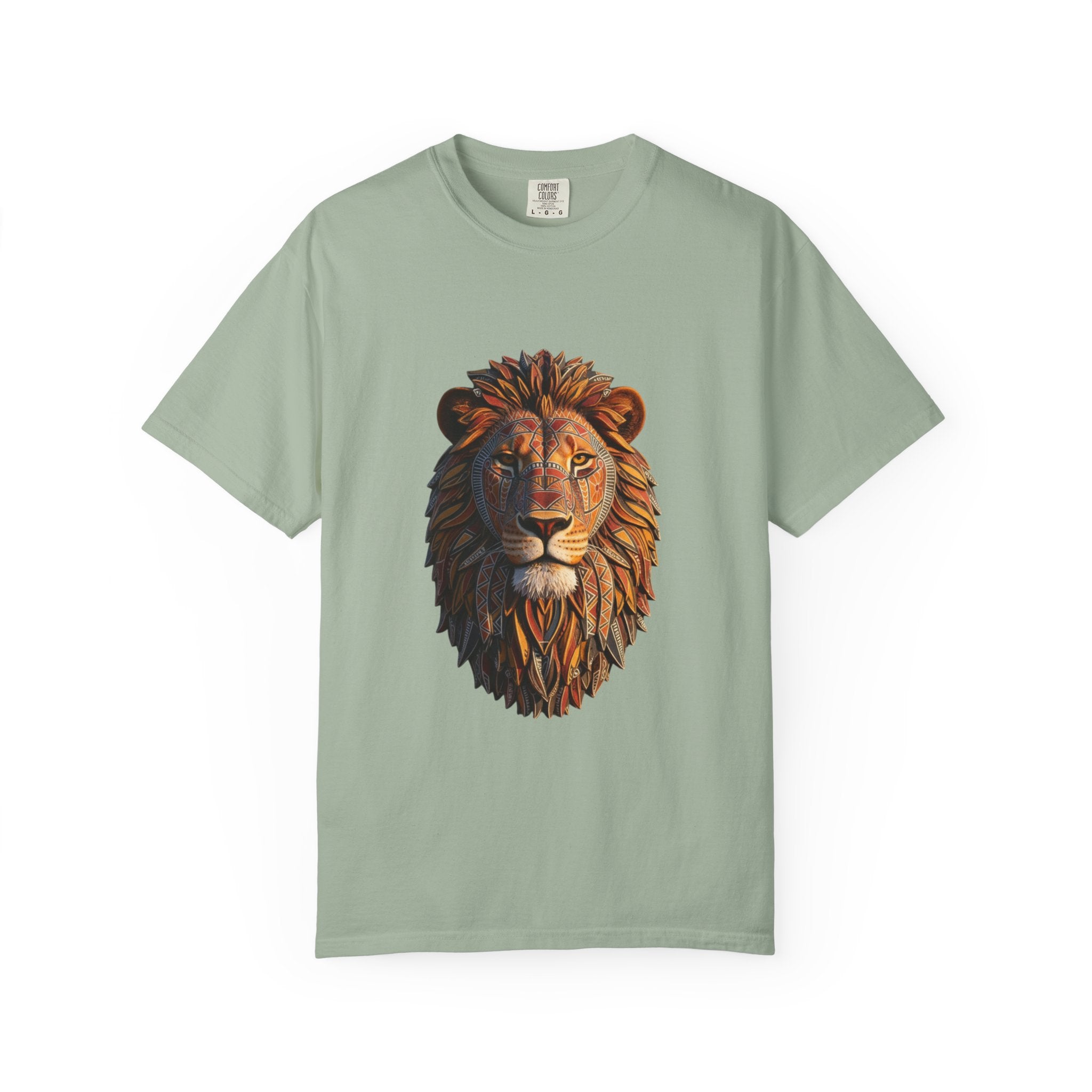 Lion Head Graphic T-Shirt — Majestic Wildlife Tee for Animal Lovers