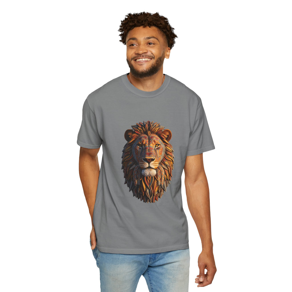 Lion Head Graphic T-Shirt — Majestic Wildlife Tee for Animal Lovers
