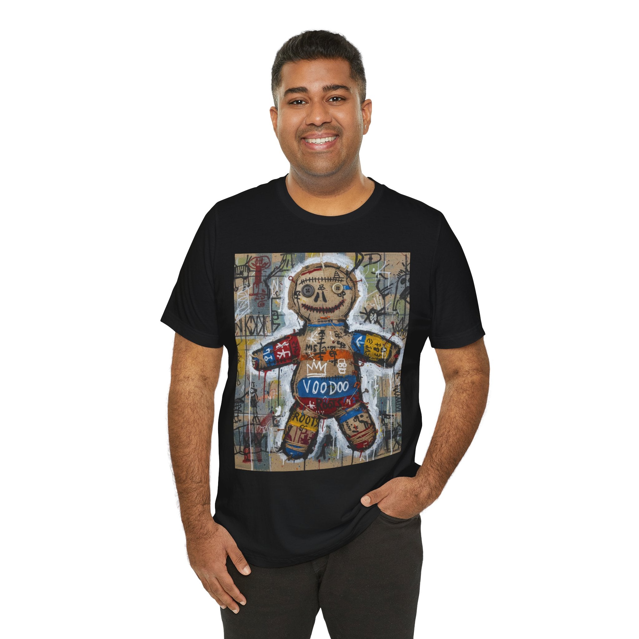 Voodoo Doll Graphic Tee — Tribal Street Art T‑Shirt