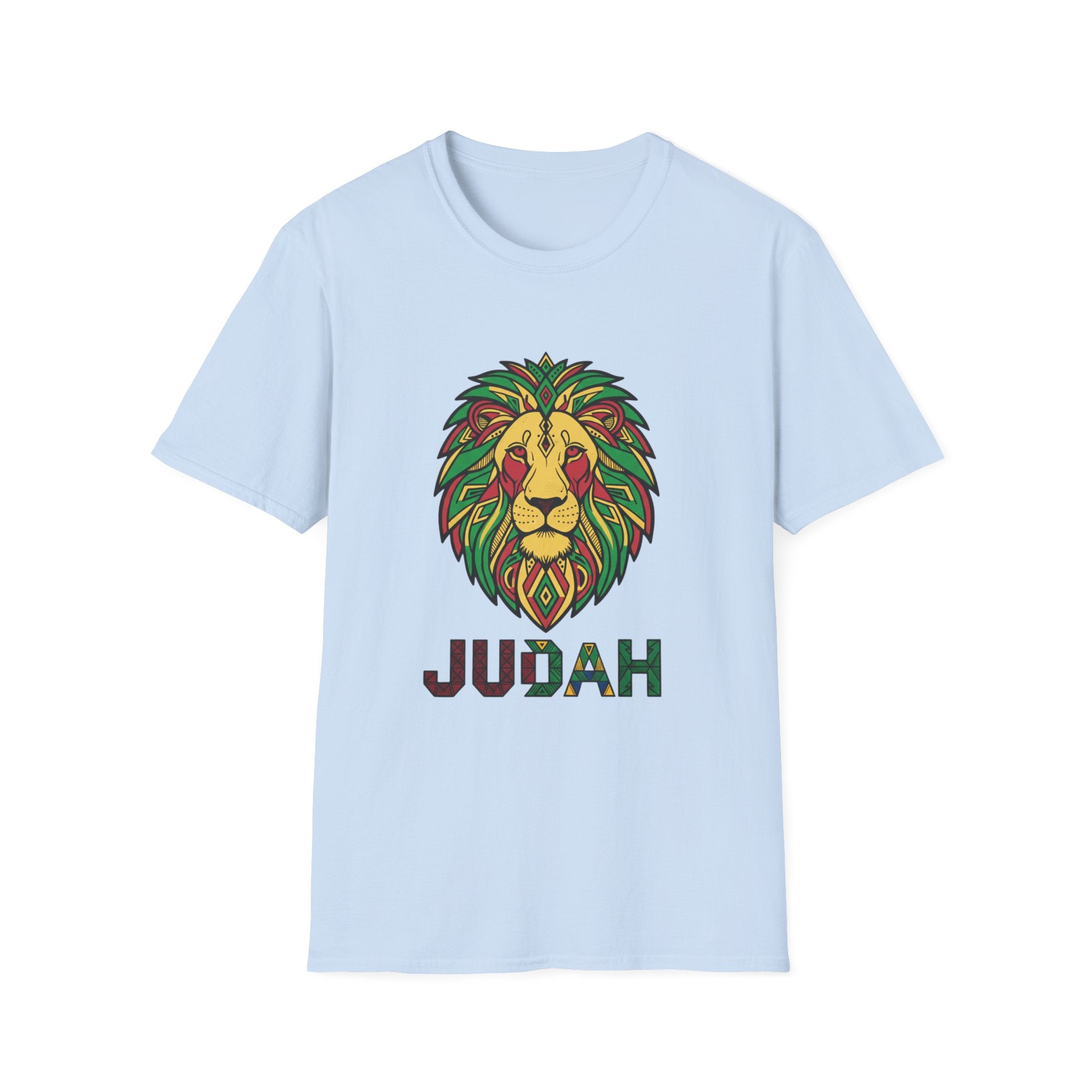 Judah Lion T-Shirt — Rasta Lion Graphic Tee (Reggae Colors)