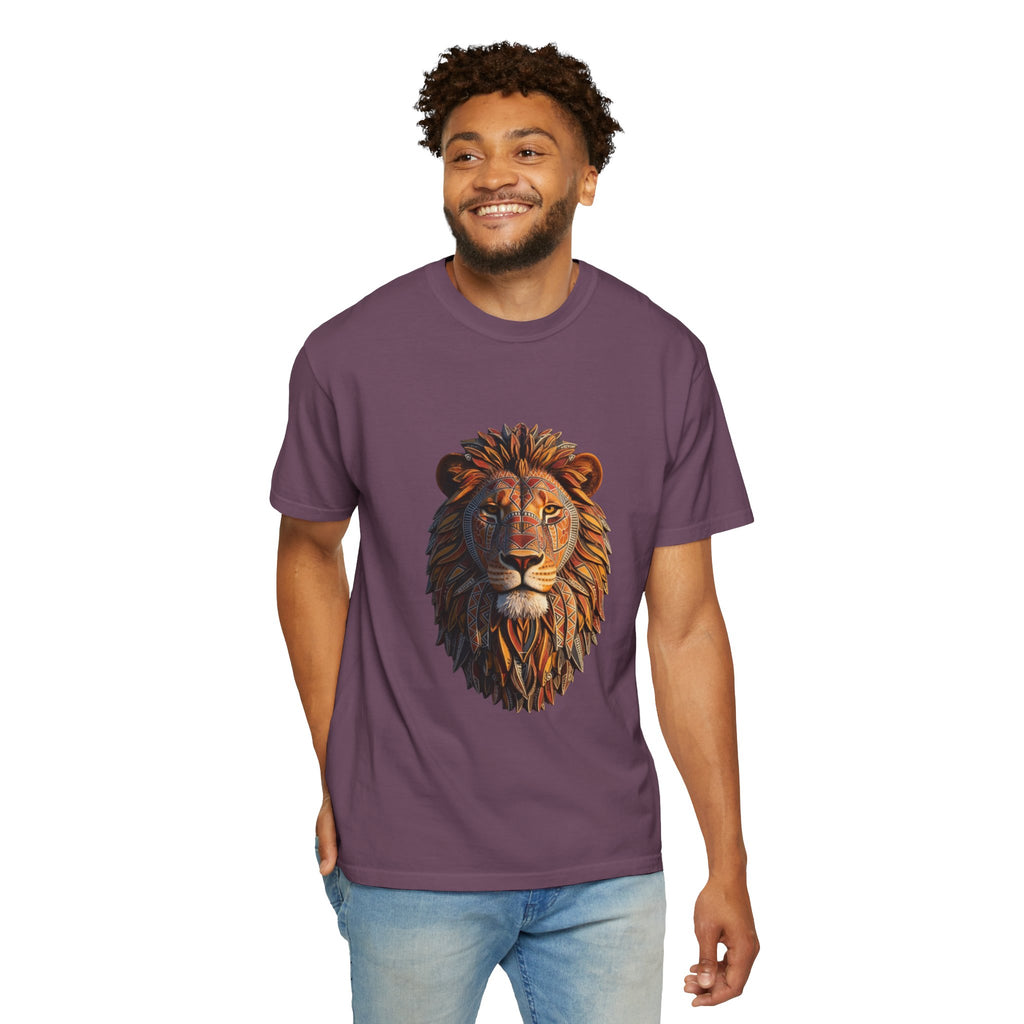 Lion Head Graphic T-Shirt — Majestic Wildlife Tee for Animal Lovers