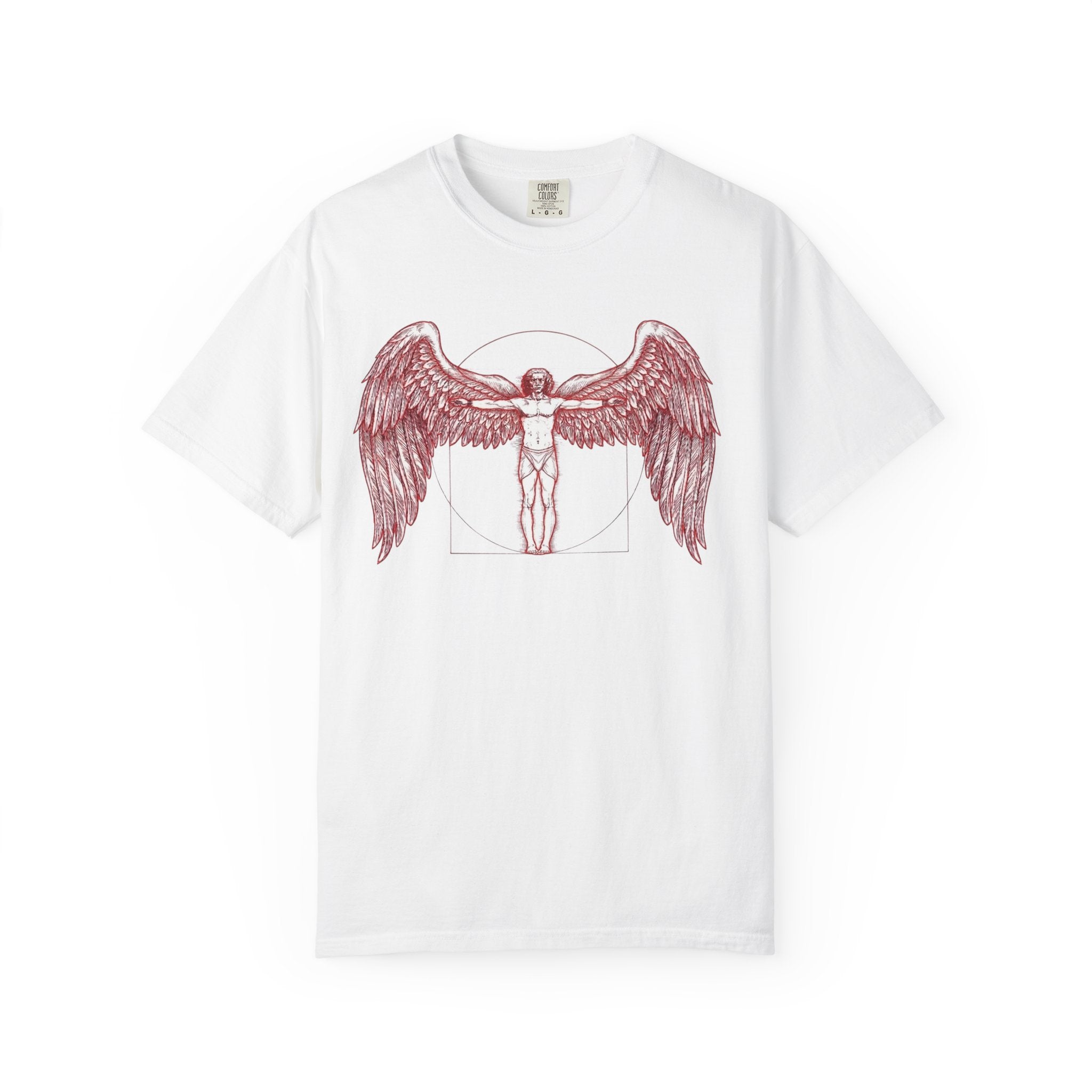 Winged Vitruvian T-Shirt — Angel Anatomy Graphic Tee