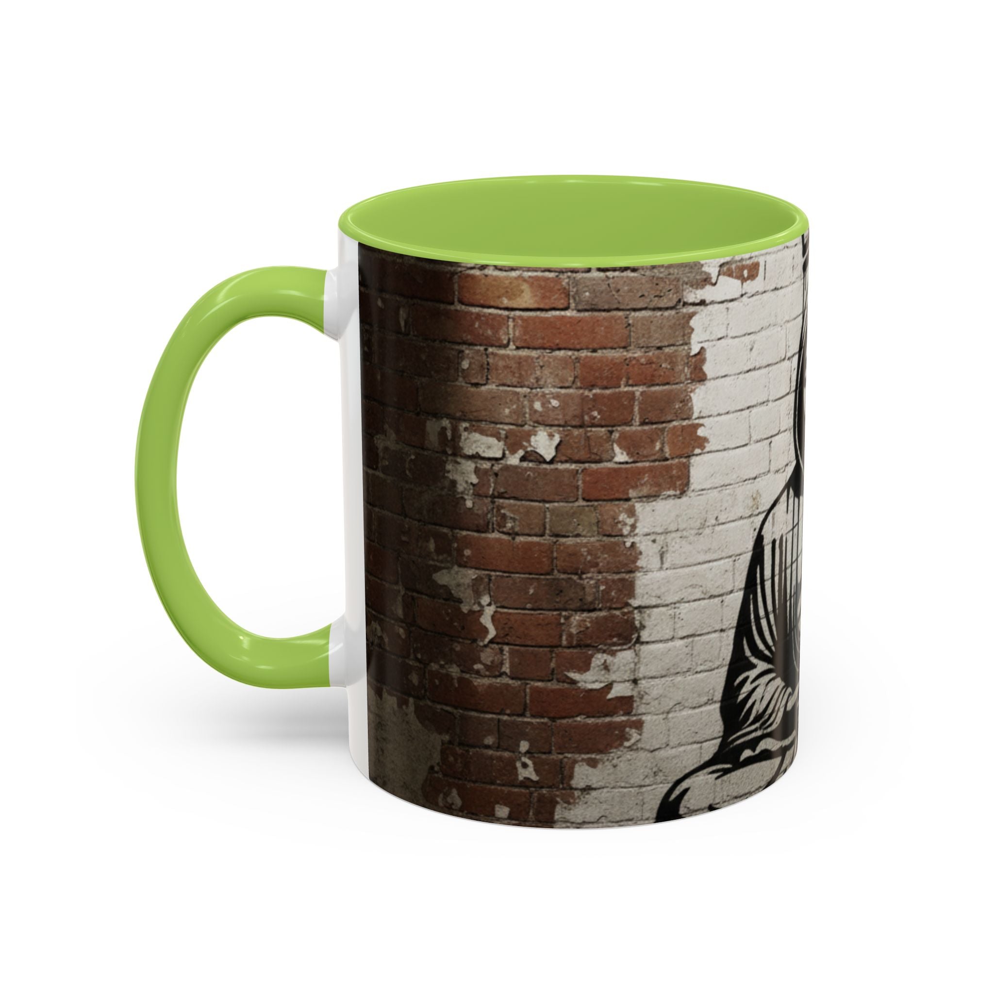 Buddha Street Art Accent Coffee Mug — Graffiti Meditation Design