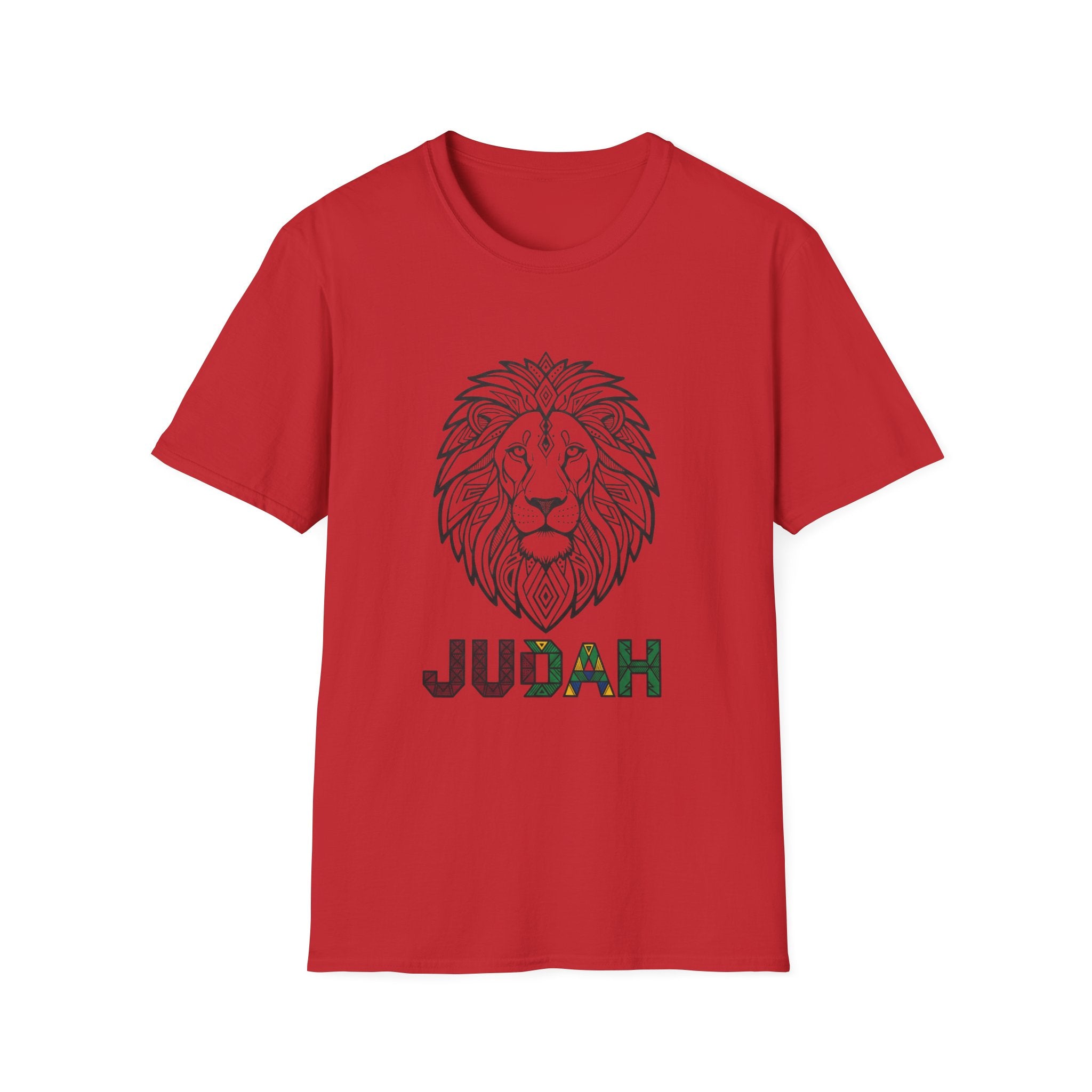 Lion Judah T-Shirt — Rasta Colors Lion of Judah Graphic Tee