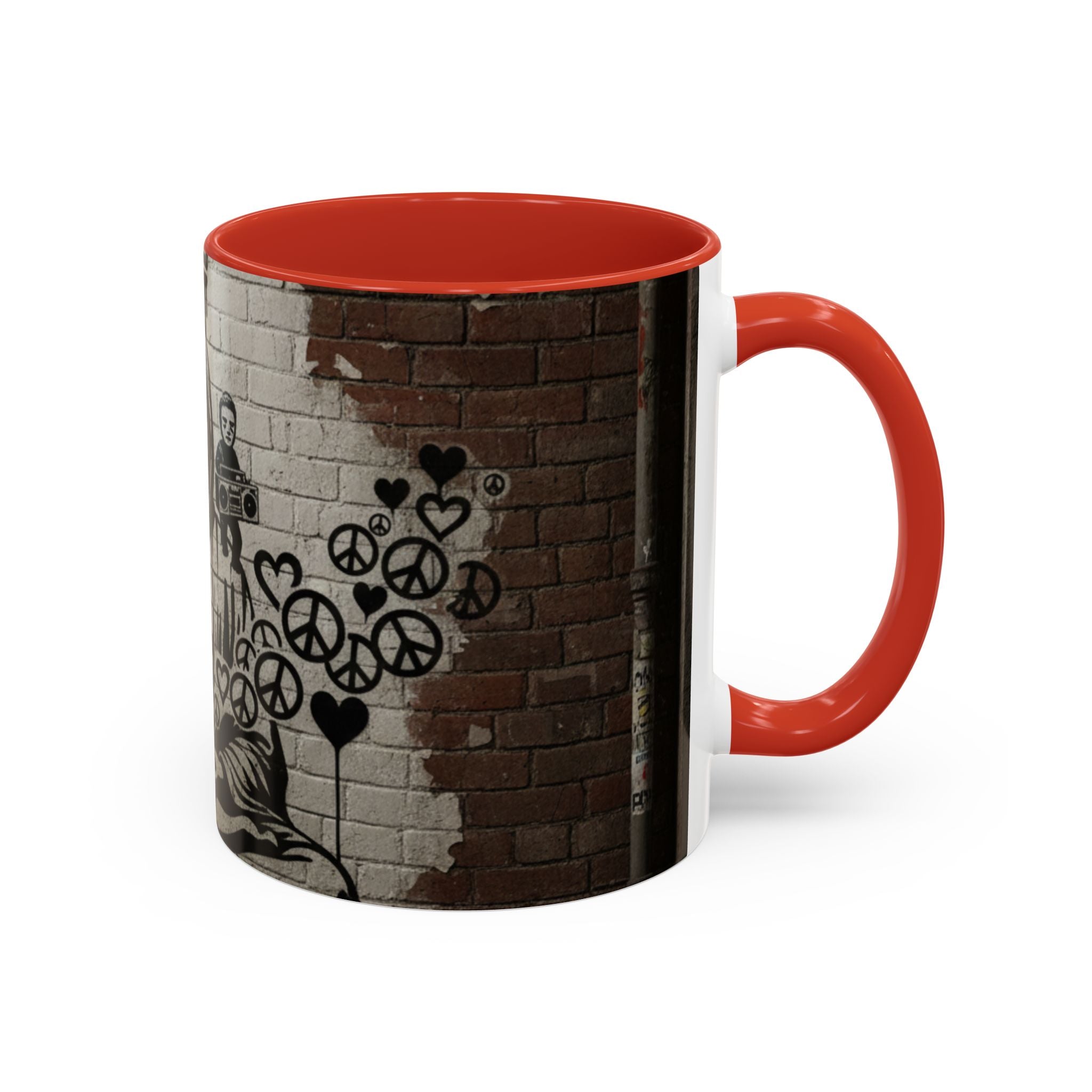 Buddha Street Art Accent Coffee Mug — Graffiti Meditation Design