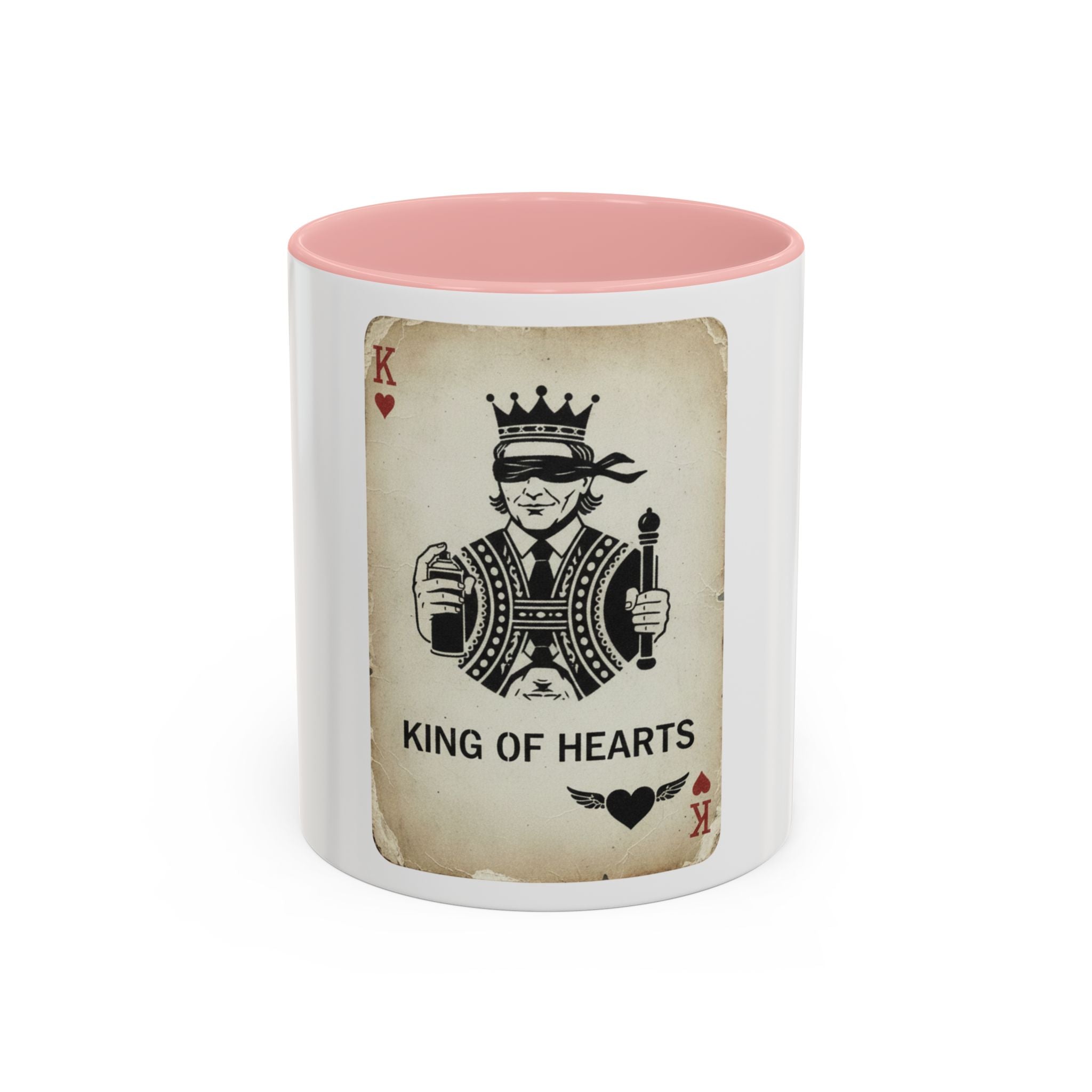 King of Hearts Accent Coffee Mug – Playing Card Street Art Design (11/15 oz)