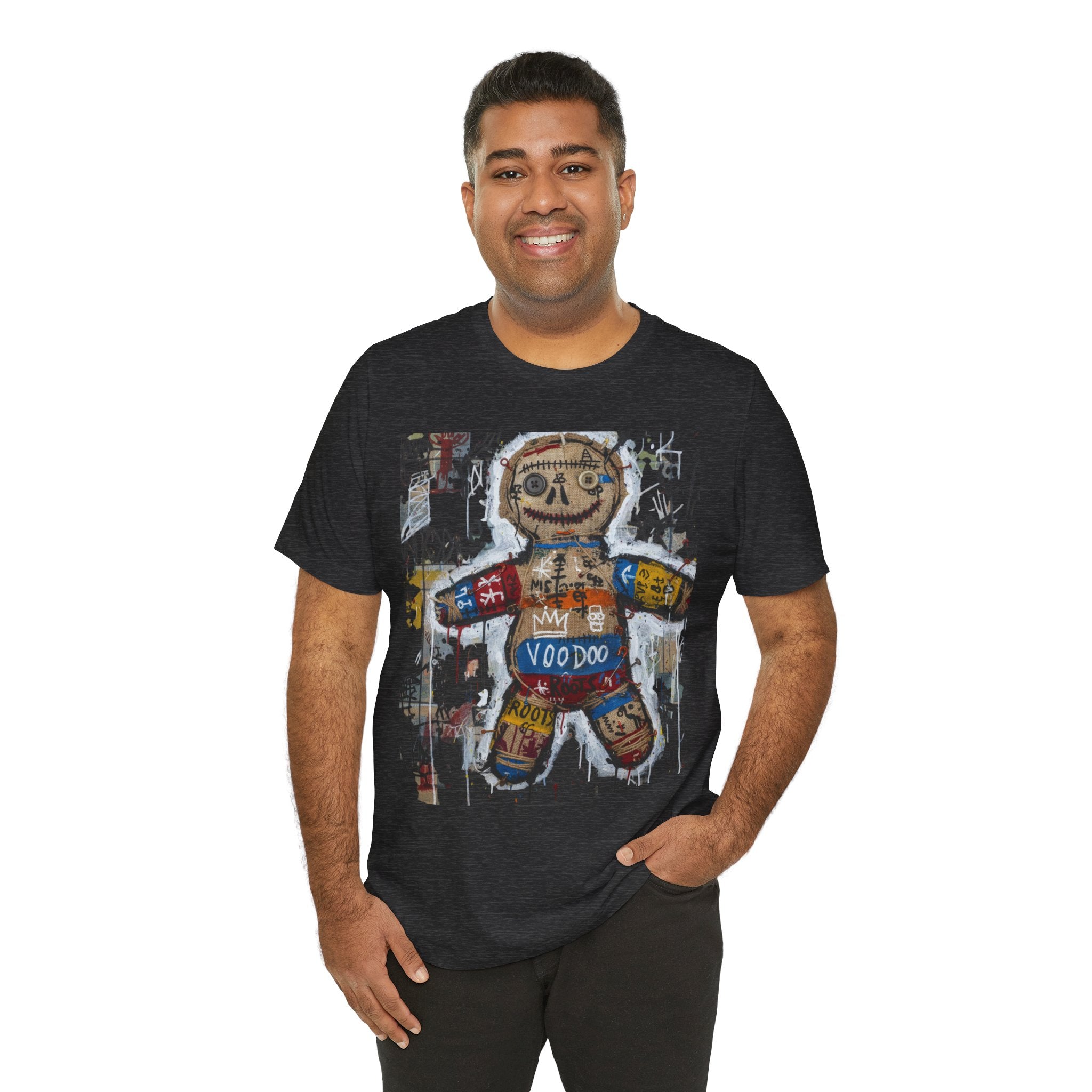 Voodoo Doll Graphic Tee — Tribal Street Art T‑Shirt