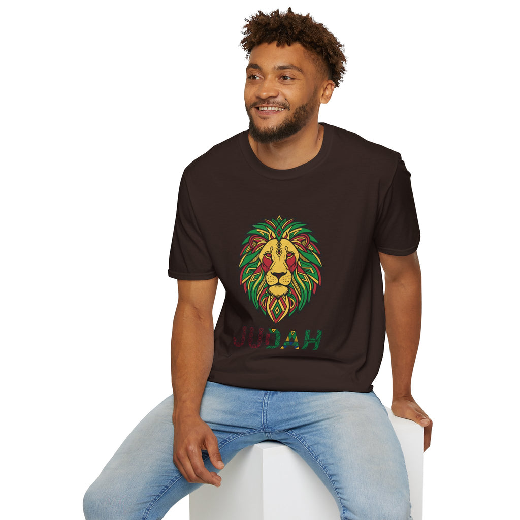 Judah Lion T-Shirt — Rasta Lion Graphic Tee (Reggae Colors)