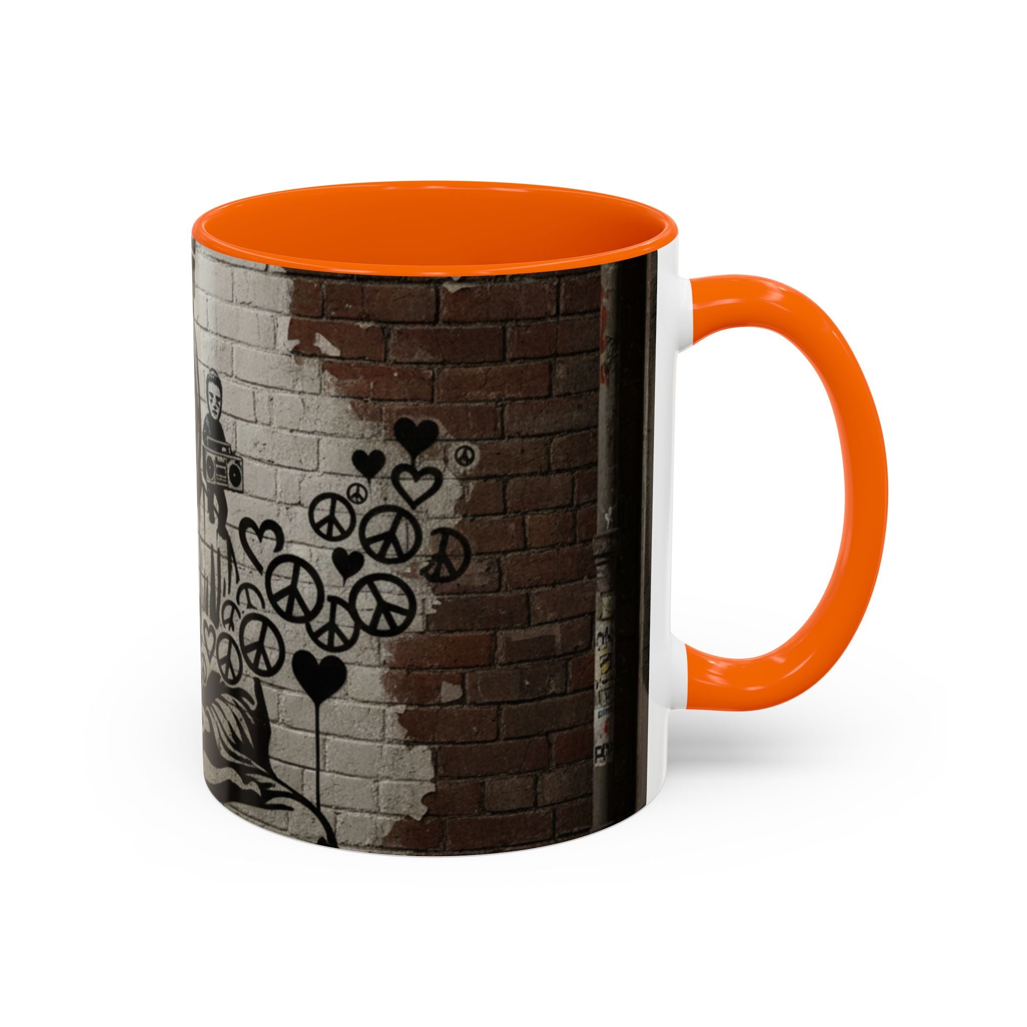 Buddha Street Art Accent Coffee Mug — Graffiti Meditation Design