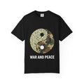 War and Peace Yin Yang T-Shirt — Camouflage & Daisies Graphic Tee