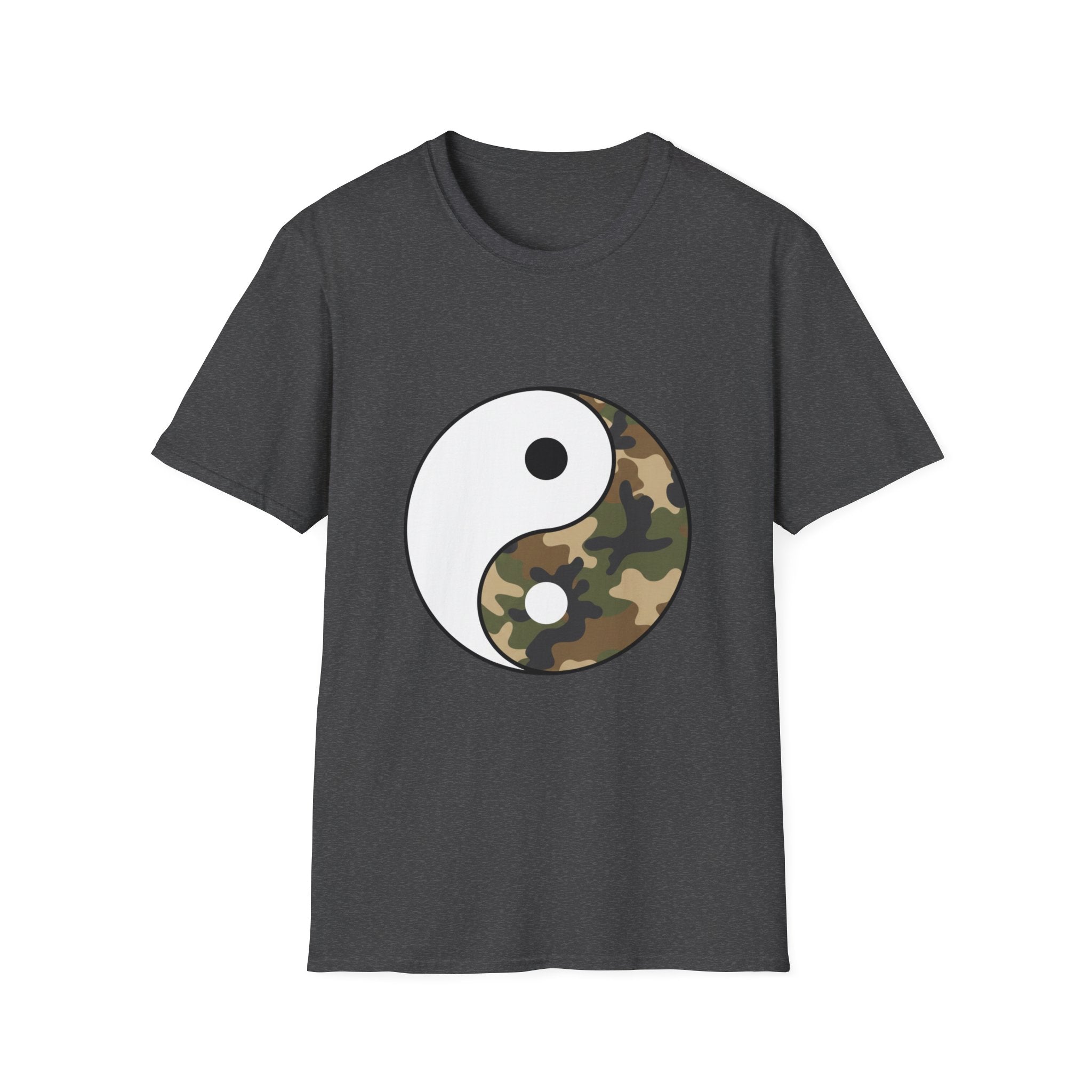 Camouflage Yin Yang T-Shirt — Camo Balance Graphic Tee