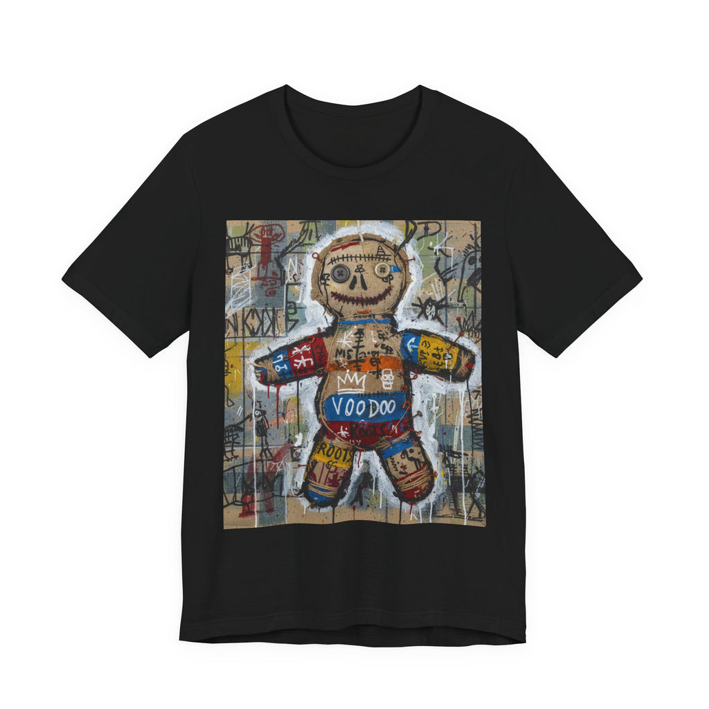 Voodoo Doll Graphic Tee — Tribal Street Art T‑Shirt