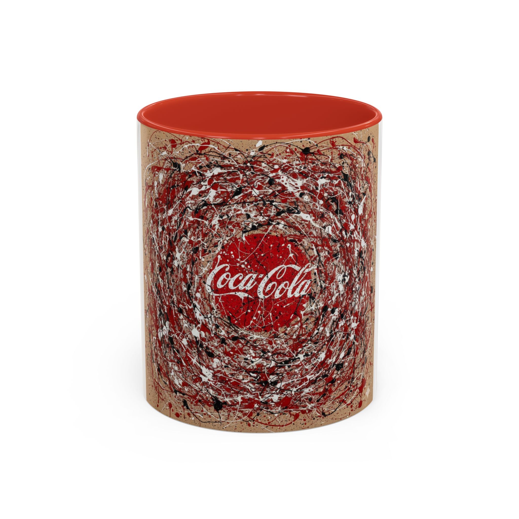 Coffee Mug - Red Abstract Logo Splash Accent Mug (11/15oz)