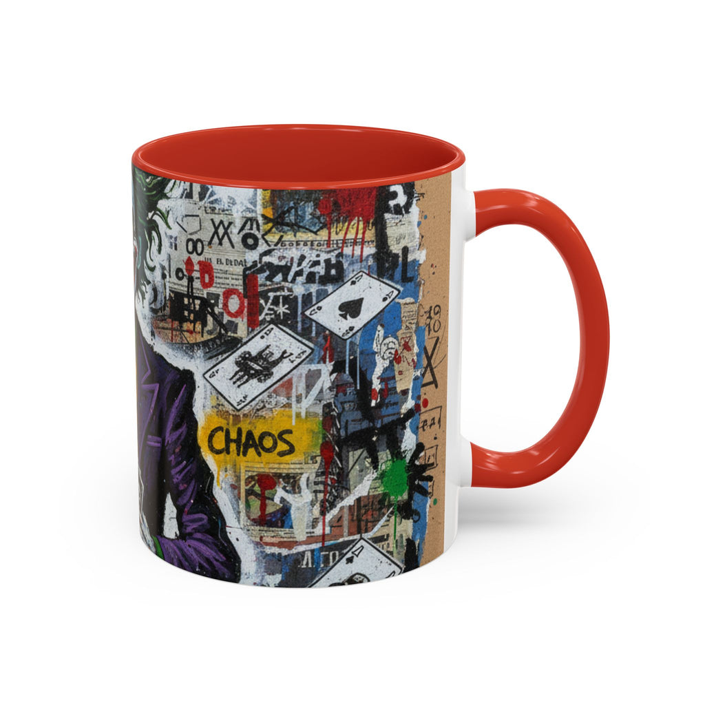 Joker Graffiti Accent Coffee Mug – Street Art Batman Villain Design (11/15 oz)