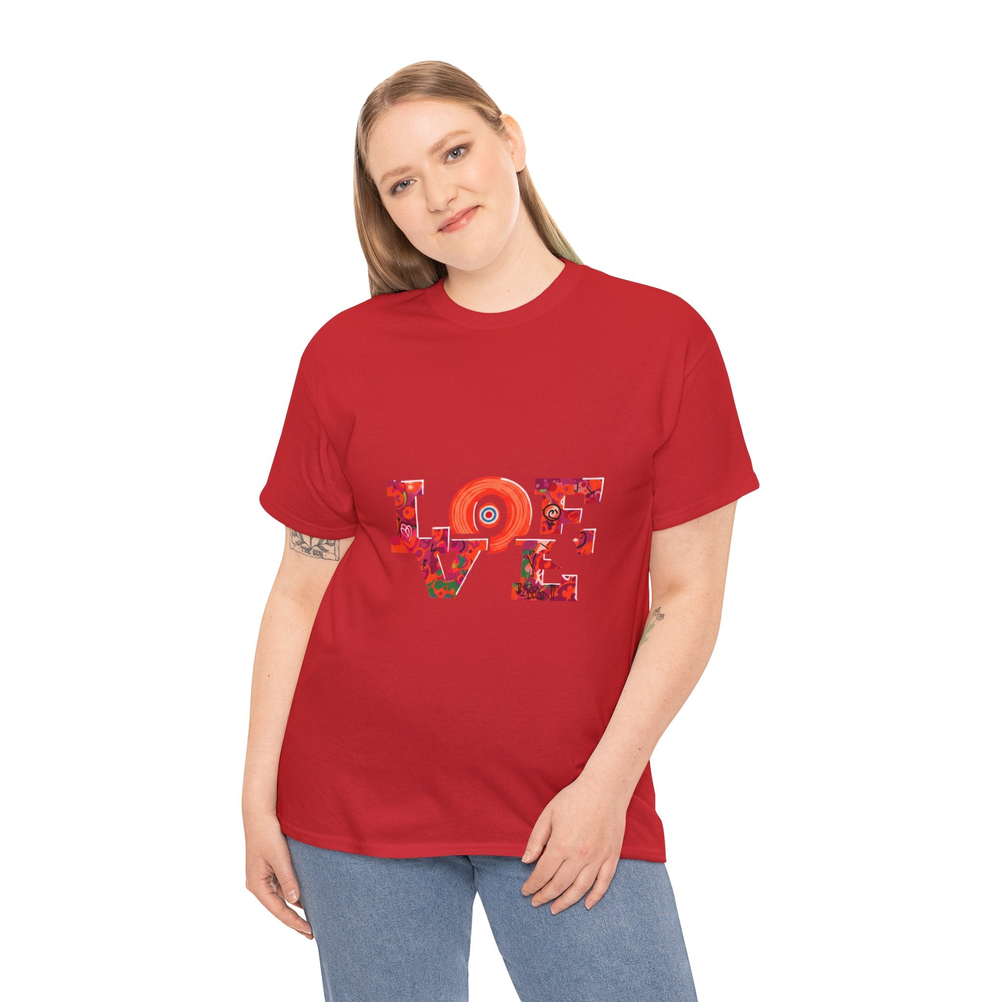 Love Floral Tee — Retro Pop Art 'LOVE' Graphic T‑Shirt