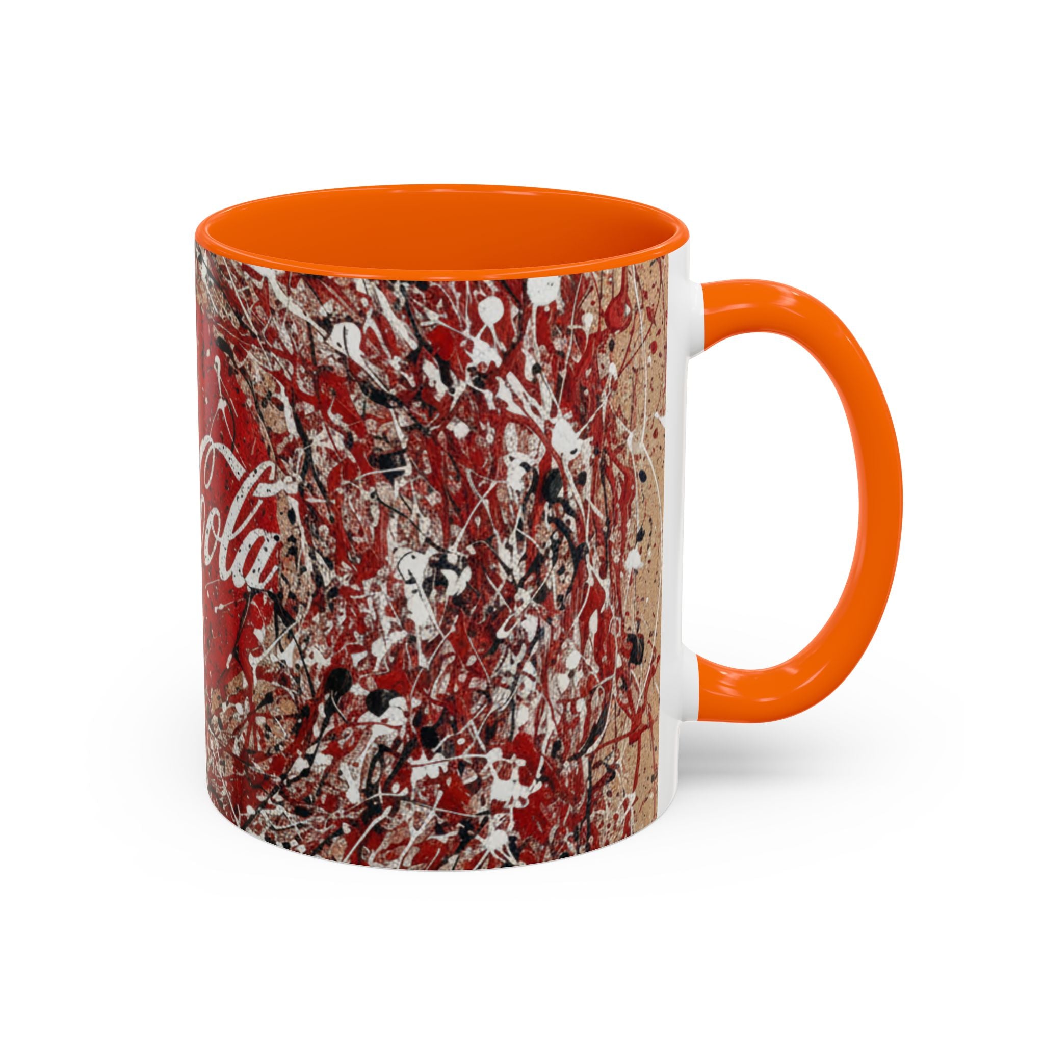 Coffee Mug - Red Abstract Logo Splash Accent Mug (11/15oz)