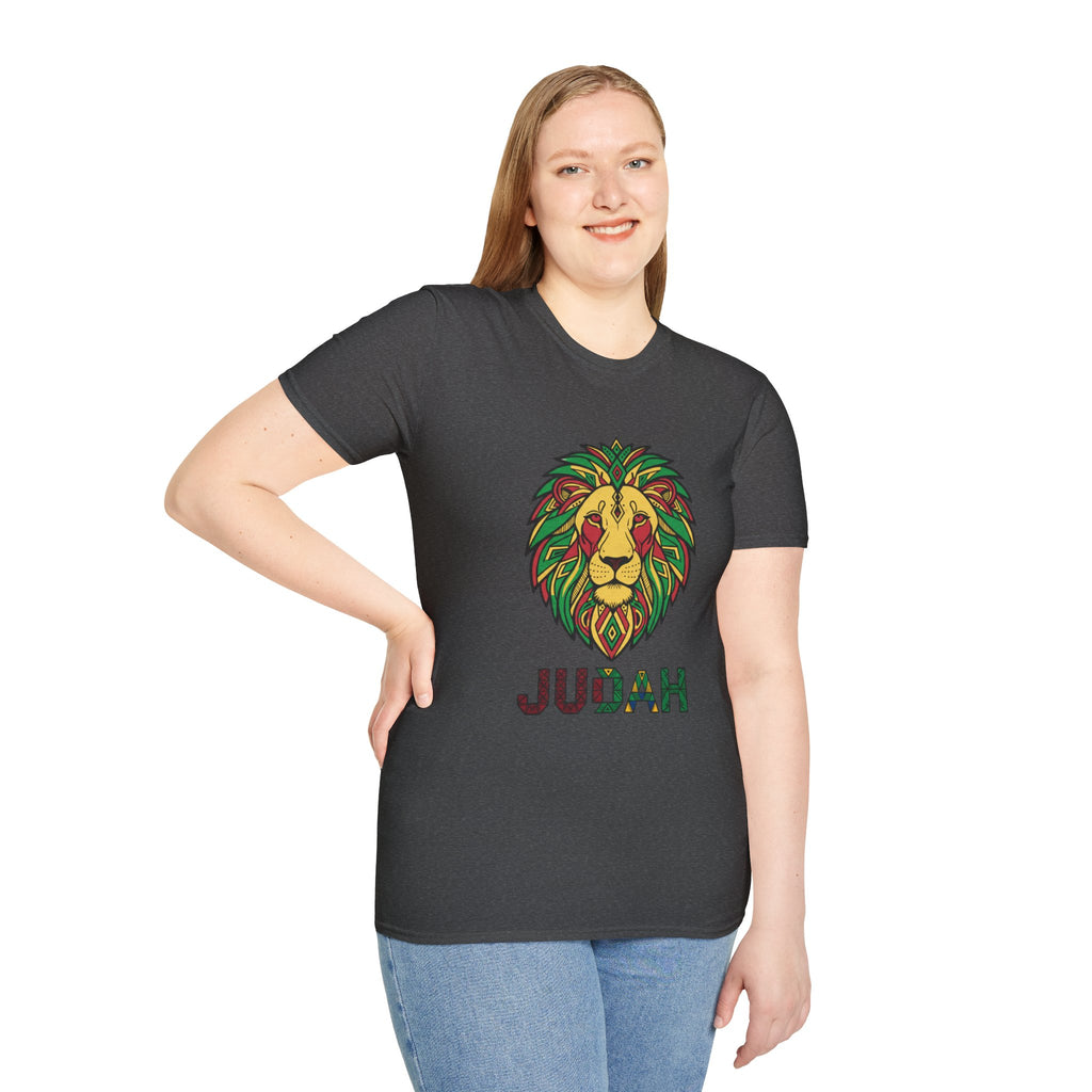 Judah Lion T-Shirt — Rasta Lion Graphic Tee (Reggae Colors)