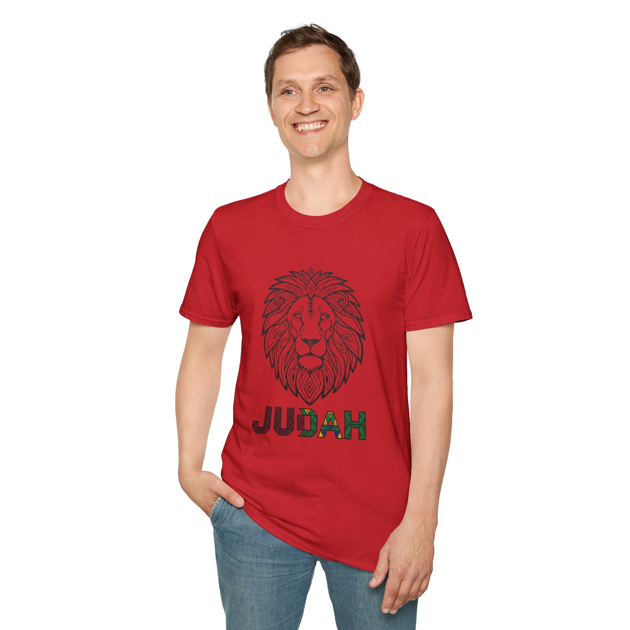 Lion Judah T-Shirt — Rasta Colors Lion of Judah Graphic Tee