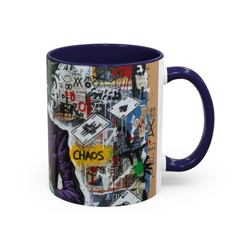Joker Graffiti Accent Coffee Mug – Street Art Batman Villain Design (11/15 oz)