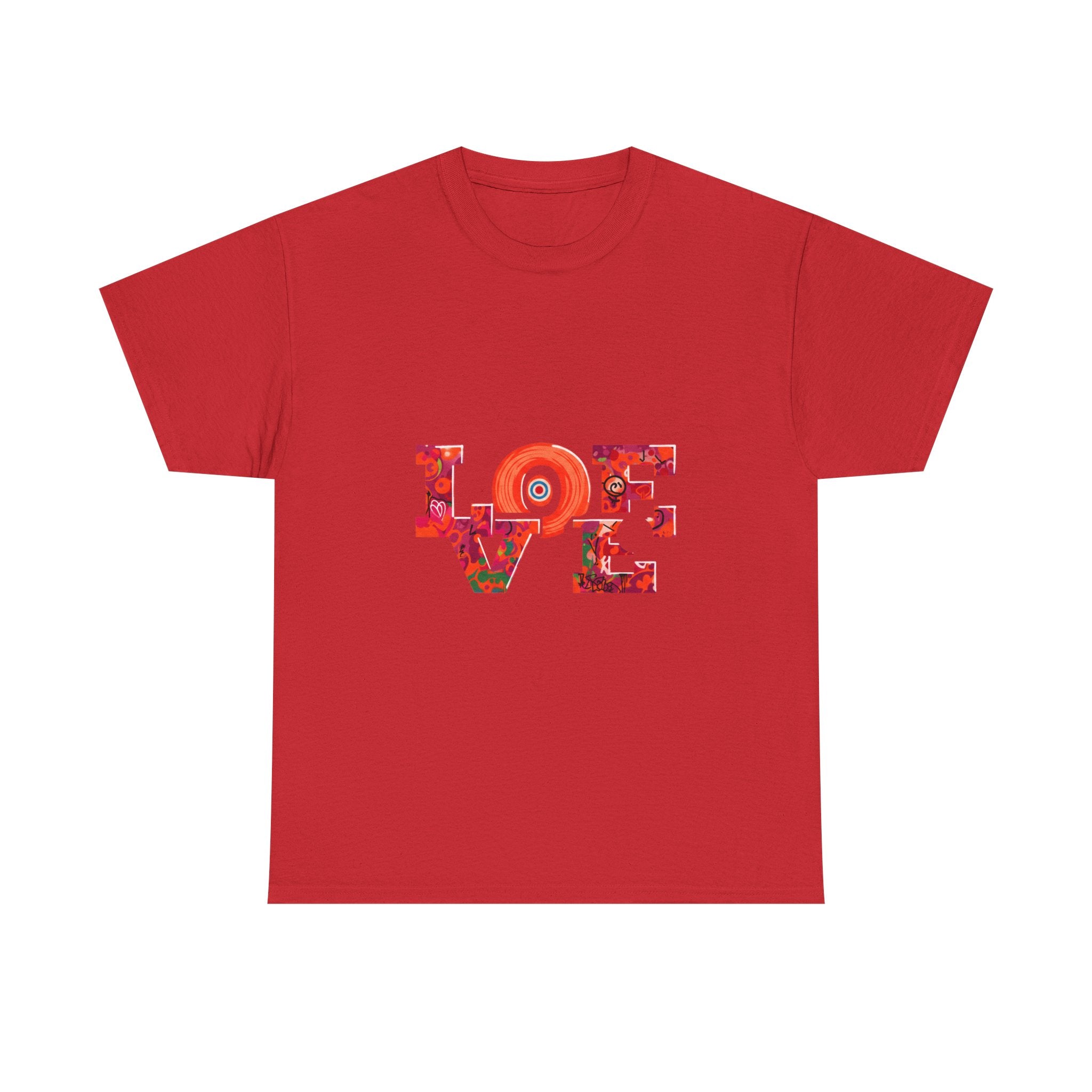 Love Floral Tee — Retro Pop Art 'LOVE' Graphic T‑Shirt
