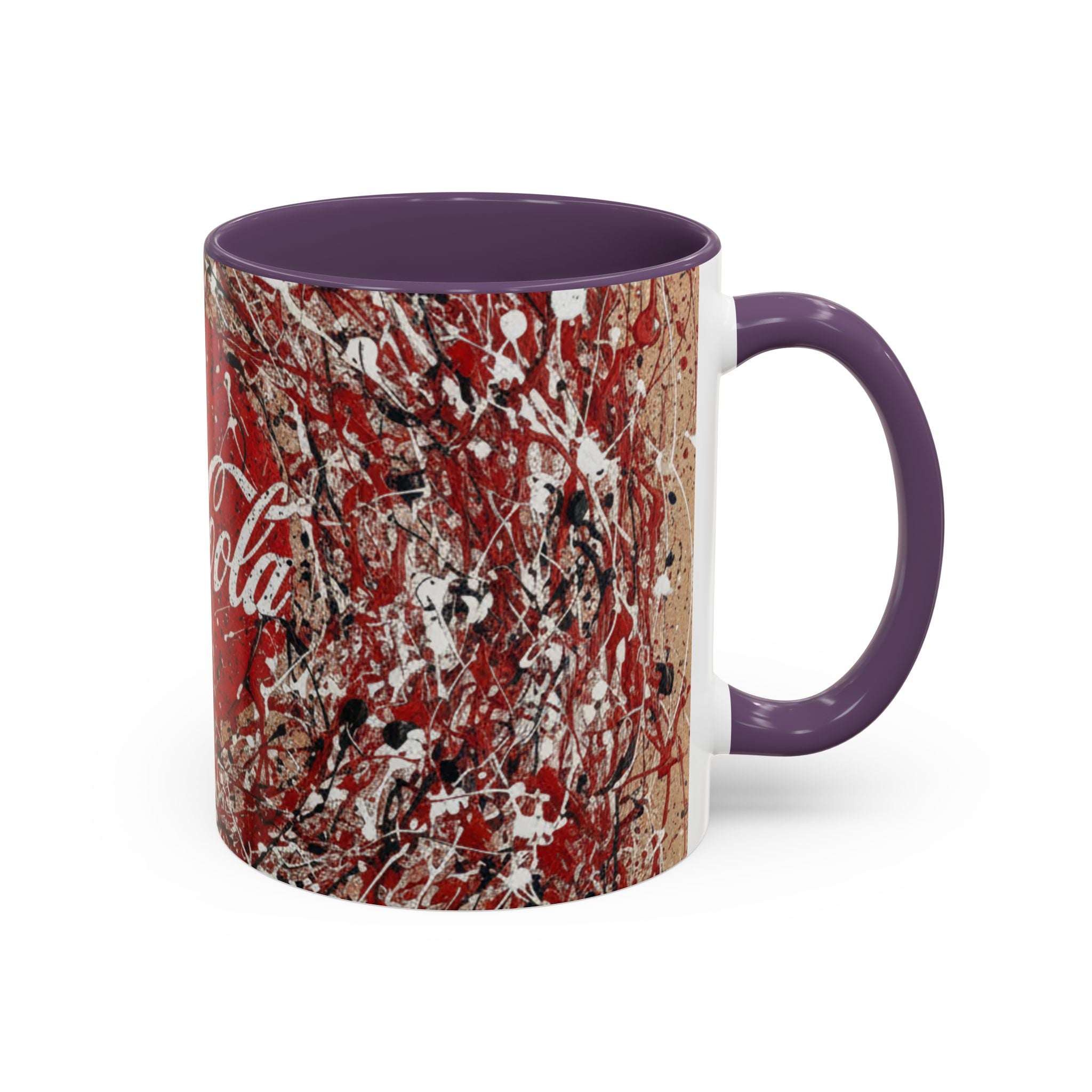 Coffee Mug - Red Abstract Logo Splash Accent Mug (11/15oz)