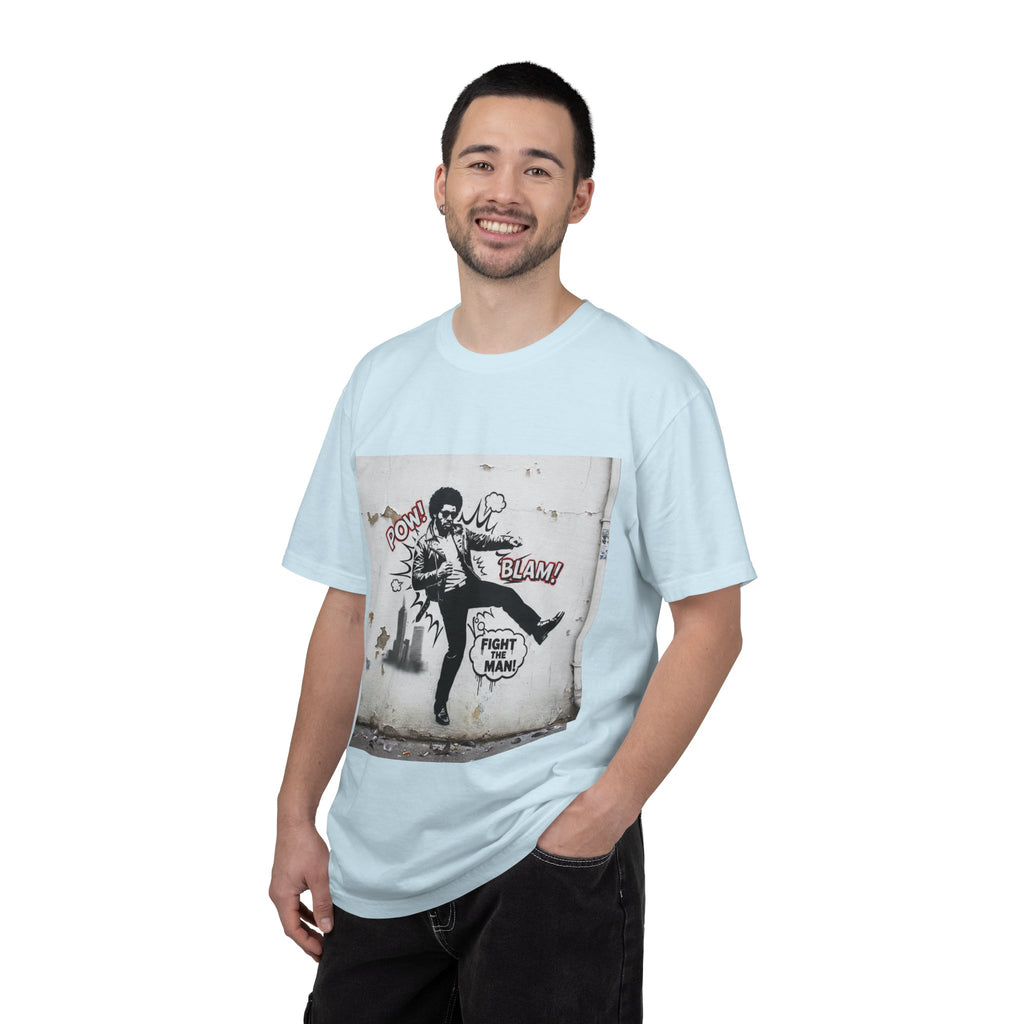 Fight the Man Graphic T-Shirt — Retro Comic Street Art Tee