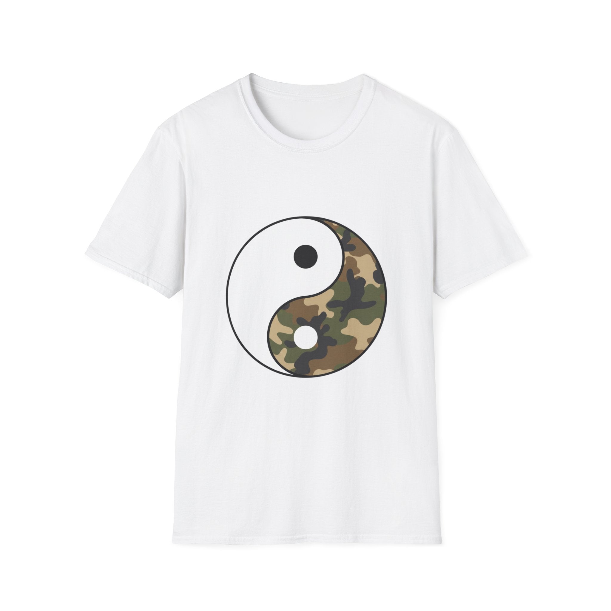 Camouflage Yin Yang T-Shirt — Camo Balance Graphic Tee