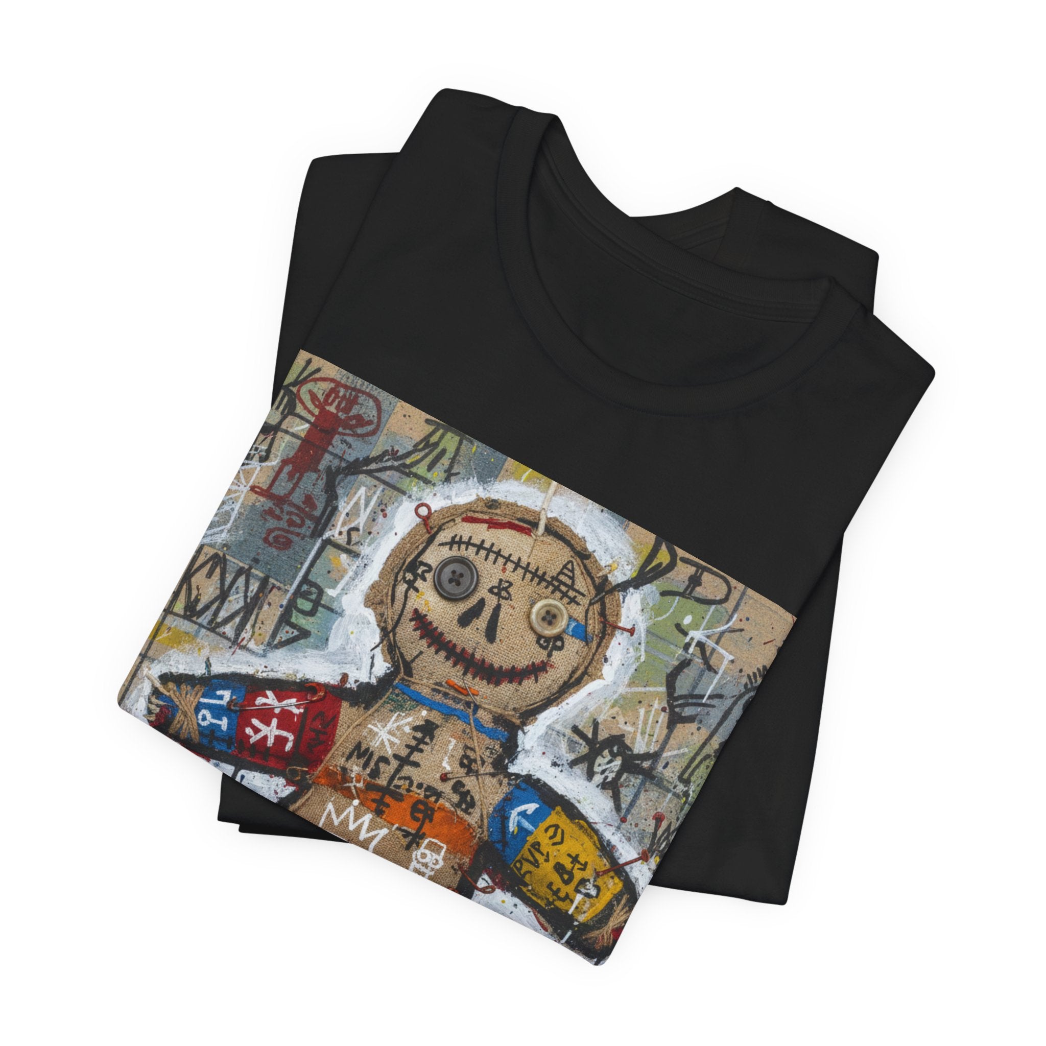 Voodoo Doll Graphic Tee — Tribal Street Art T‑Shirt