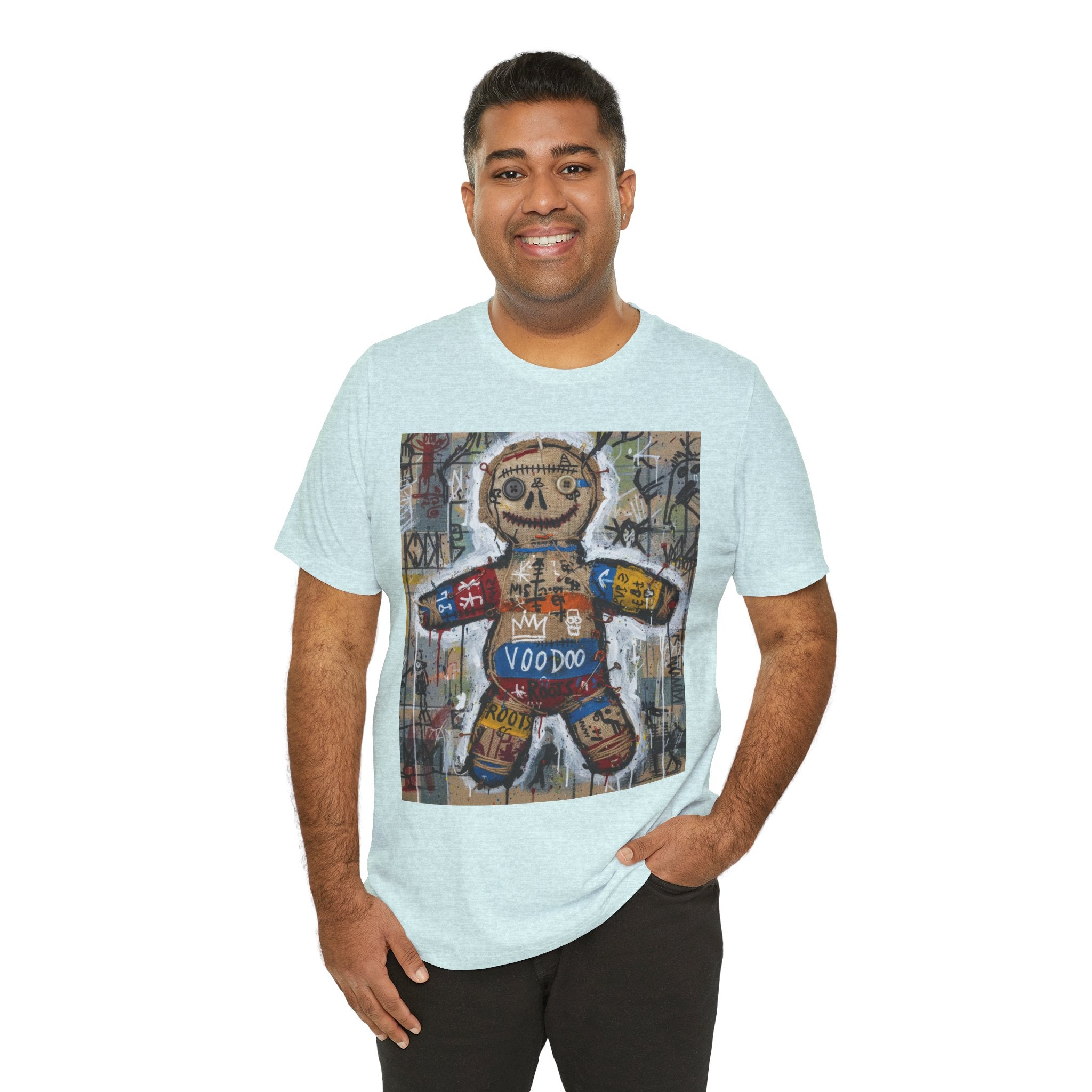 Voodoo Doll Graphic Tee — Tribal Street Art T‑Shirt