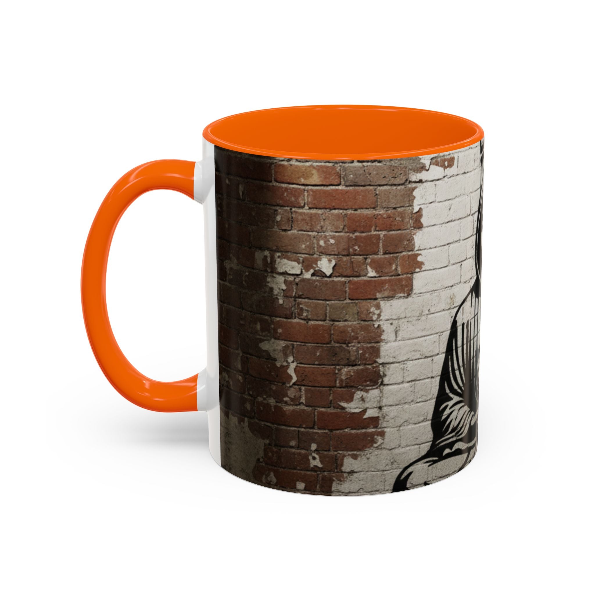Buddha Street Art Accent Coffee Mug — Graffiti Meditation Design