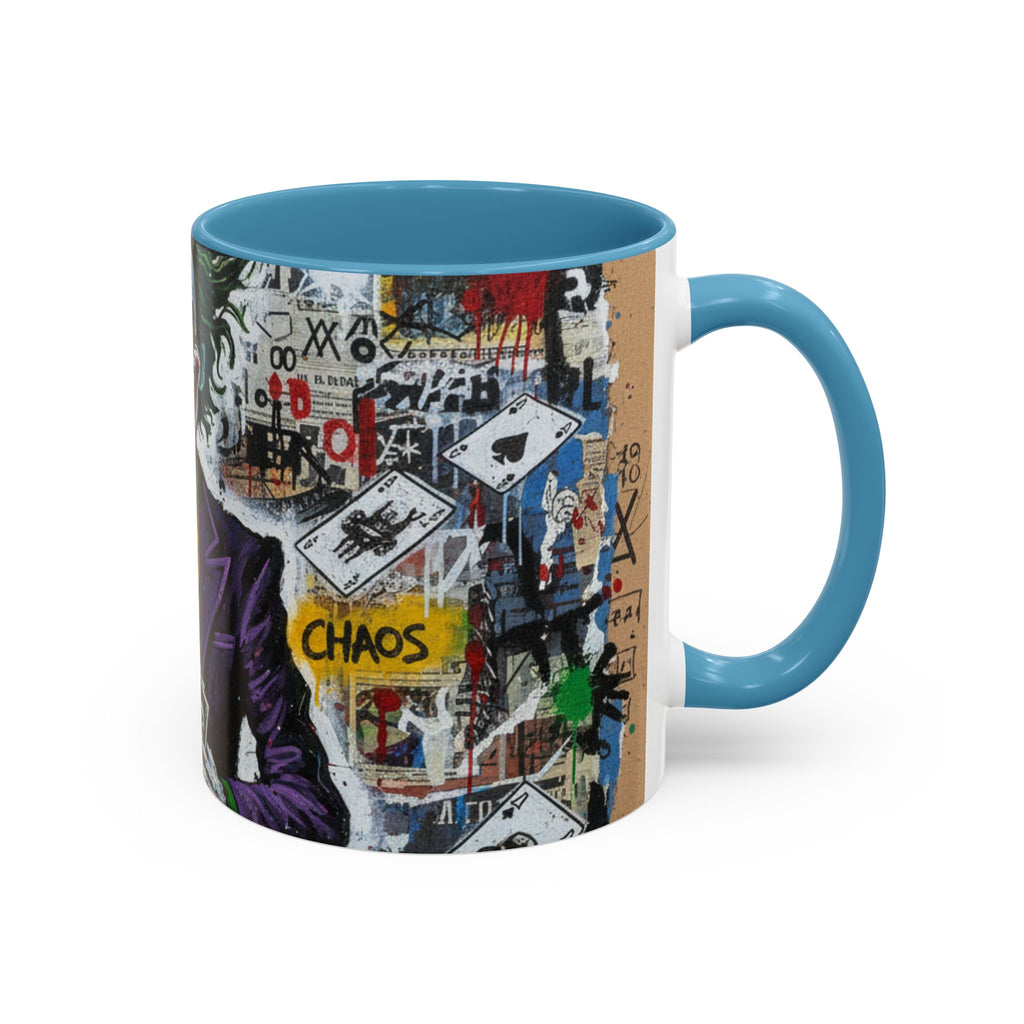 Joker Graffiti Accent Coffee Mug – Street Art Batman Villain Design (11/15 oz)