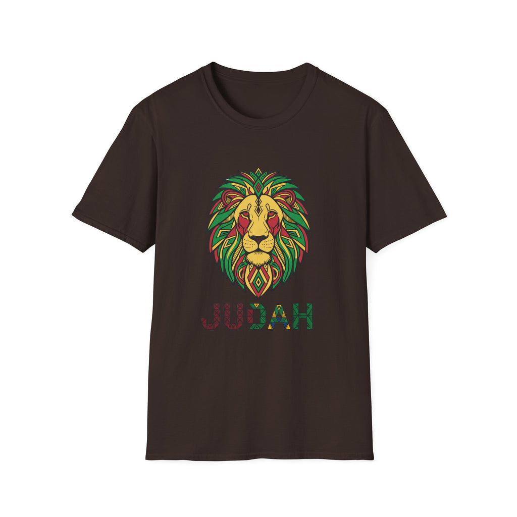 Judah Lion T-Shirt — Rasta Lion Graphic Tee (Reggae Colors)