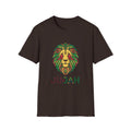 Judah Lion T-Shirt — Rasta Lion Graphic Tee (Reggae Colors)