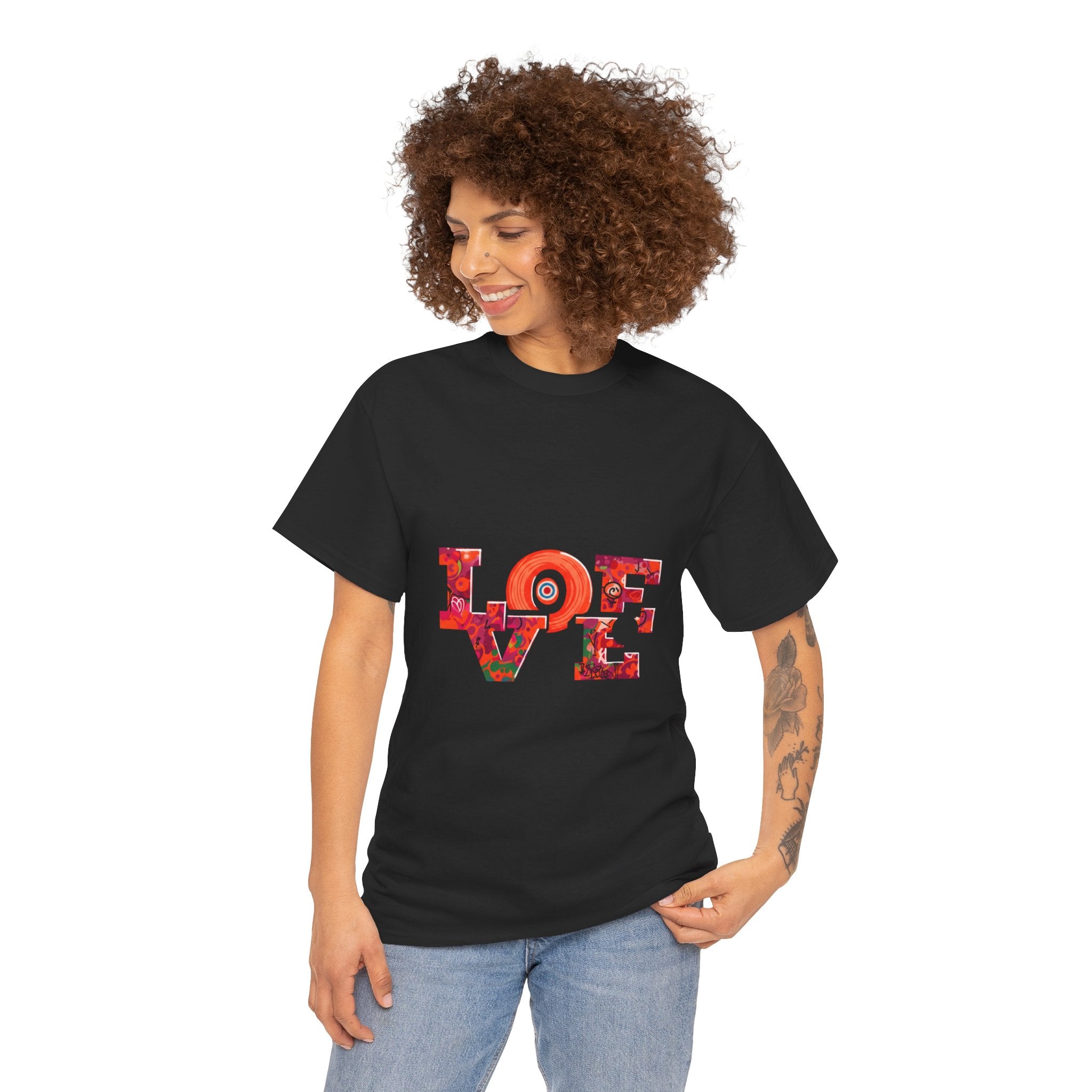 Love Floral Tee — Retro Pop Art 'LOVE' Graphic T‑Shirt