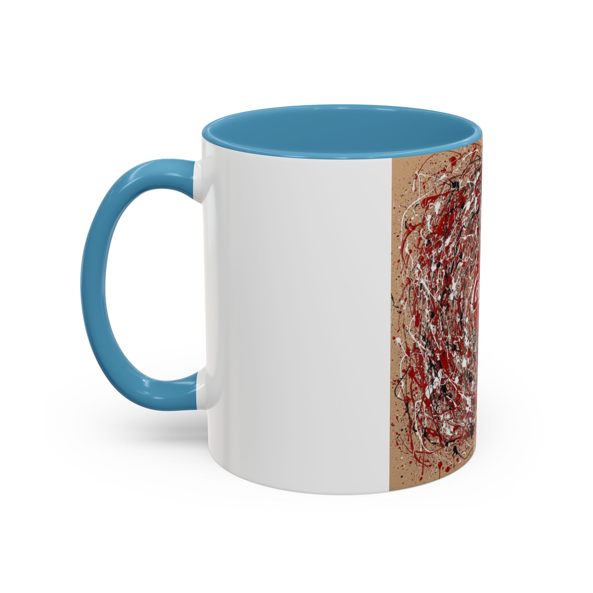 Coffee Mug - Red Abstract Logo Splash Accent Mug (11/15oz)