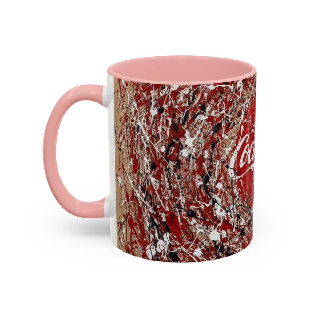Coffee Mug - Red Abstract Logo Splash Accent Mug (11/15oz)