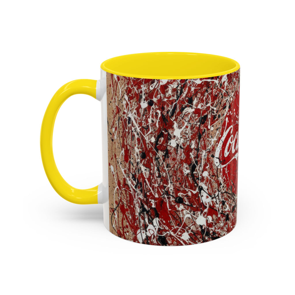 Coffee Mug - Red Abstract Logo Splash Accent Mug (11/15oz)