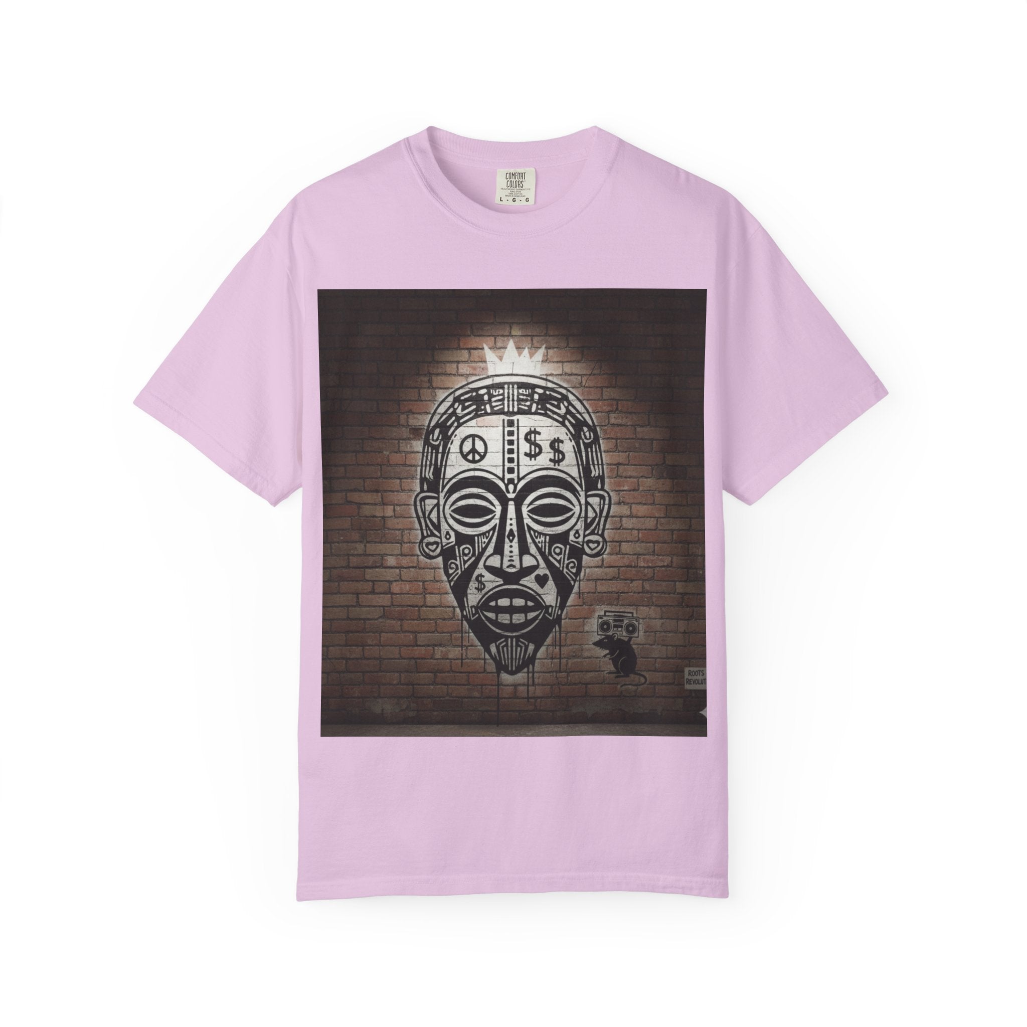 T-Shirt — Urban Tribal Mask Graffiti Print