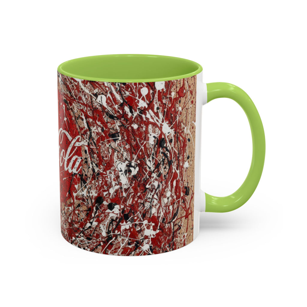 Coffee Mug - Red Abstract Logo Splash Accent Mug (11/15oz)