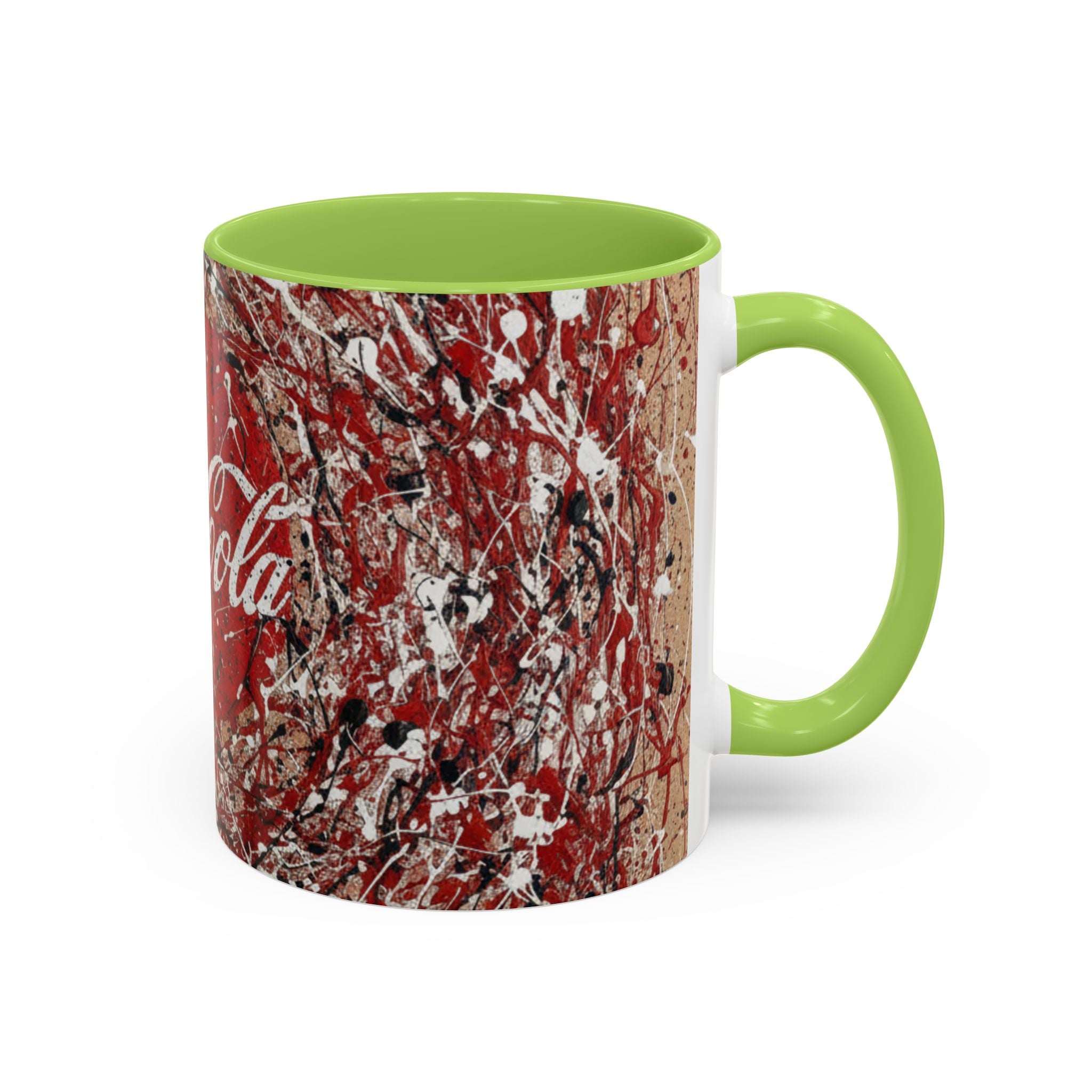 Coffee Mug - Red Abstract Logo Splash Accent Mug (11/15oz)